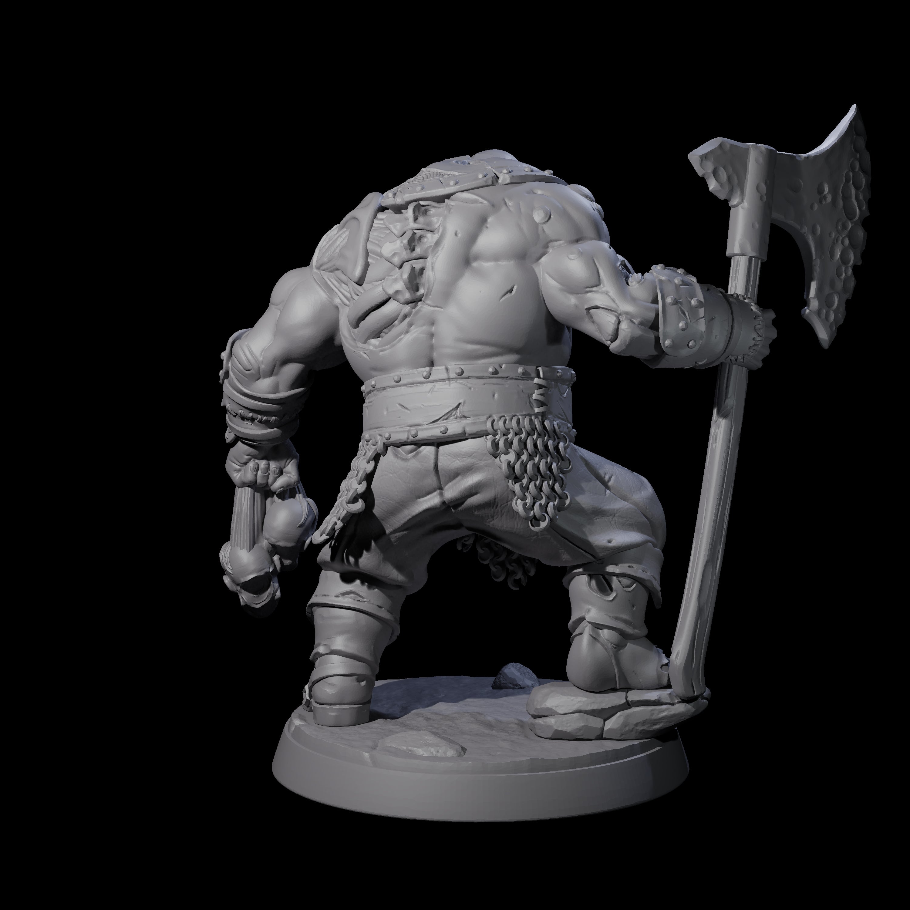 Brutal Zombie Executioner Miniature for Dungeons and Dragons, Pathfinder or other TTRPGs