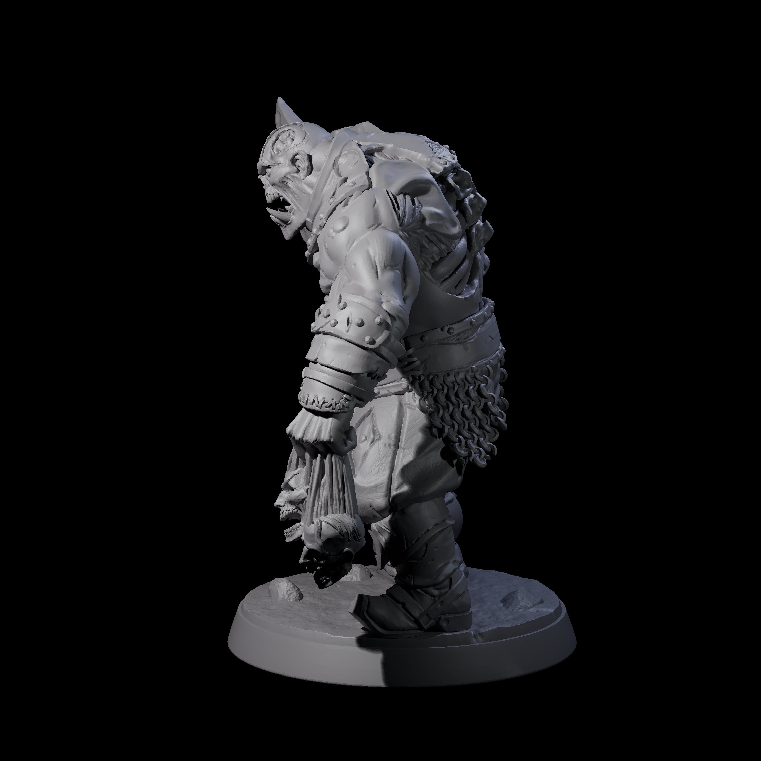 Brutal Zombie Executioner Miniature for Dungeons and Dragons, Pathfinder or other TTRPGs