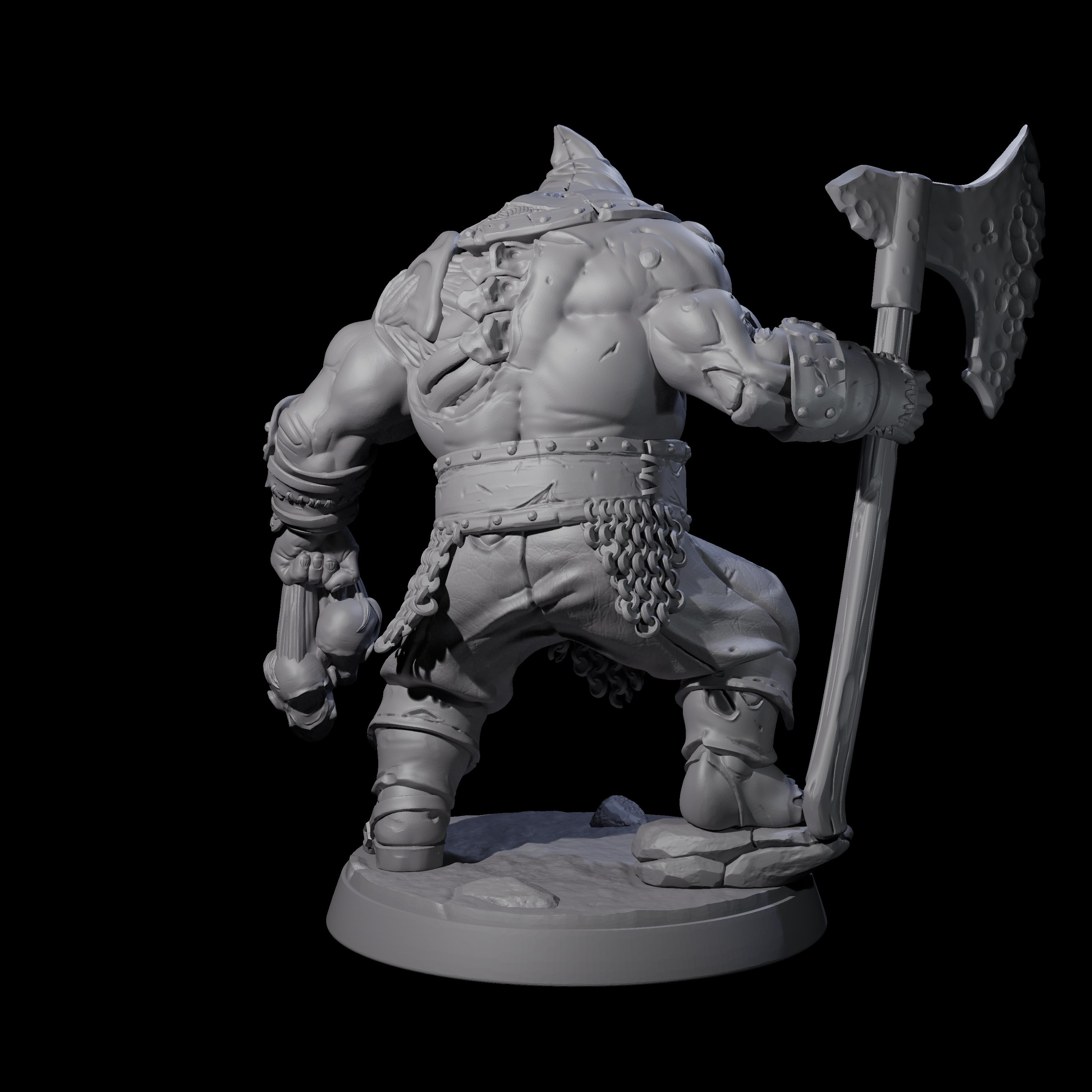Brutal Zombie Executioner Miniature for Dungeons and Dragons, Pathfinder or other TTRPGs