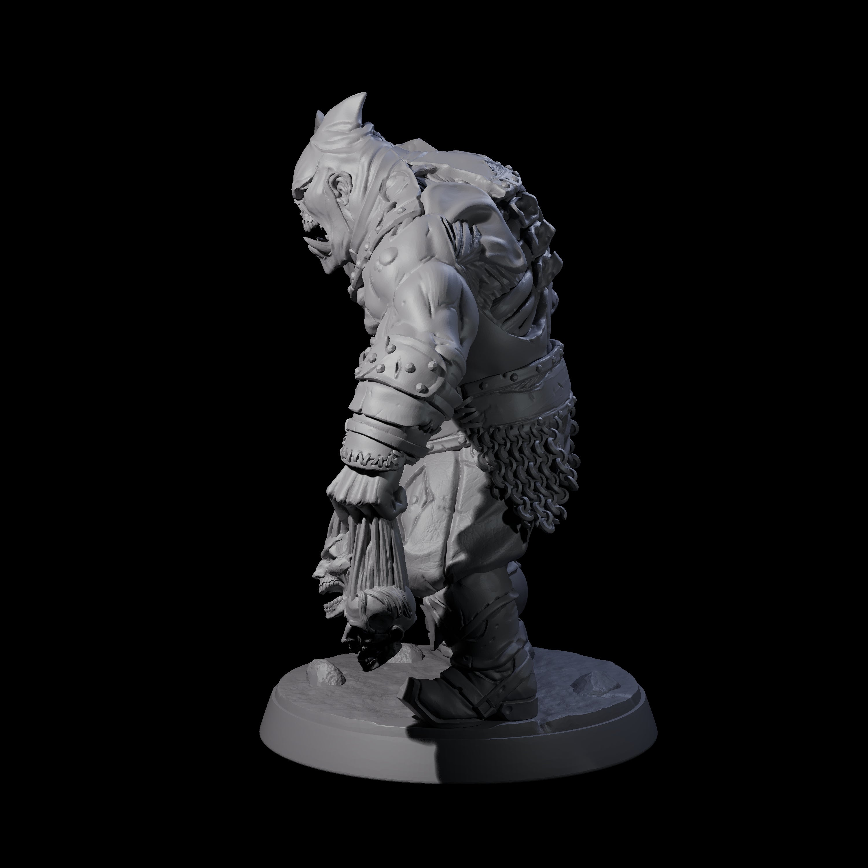 Brutal Zombie Executioner Miniature for Dungeons and Dragons, Pathfinder or other TTRPGs