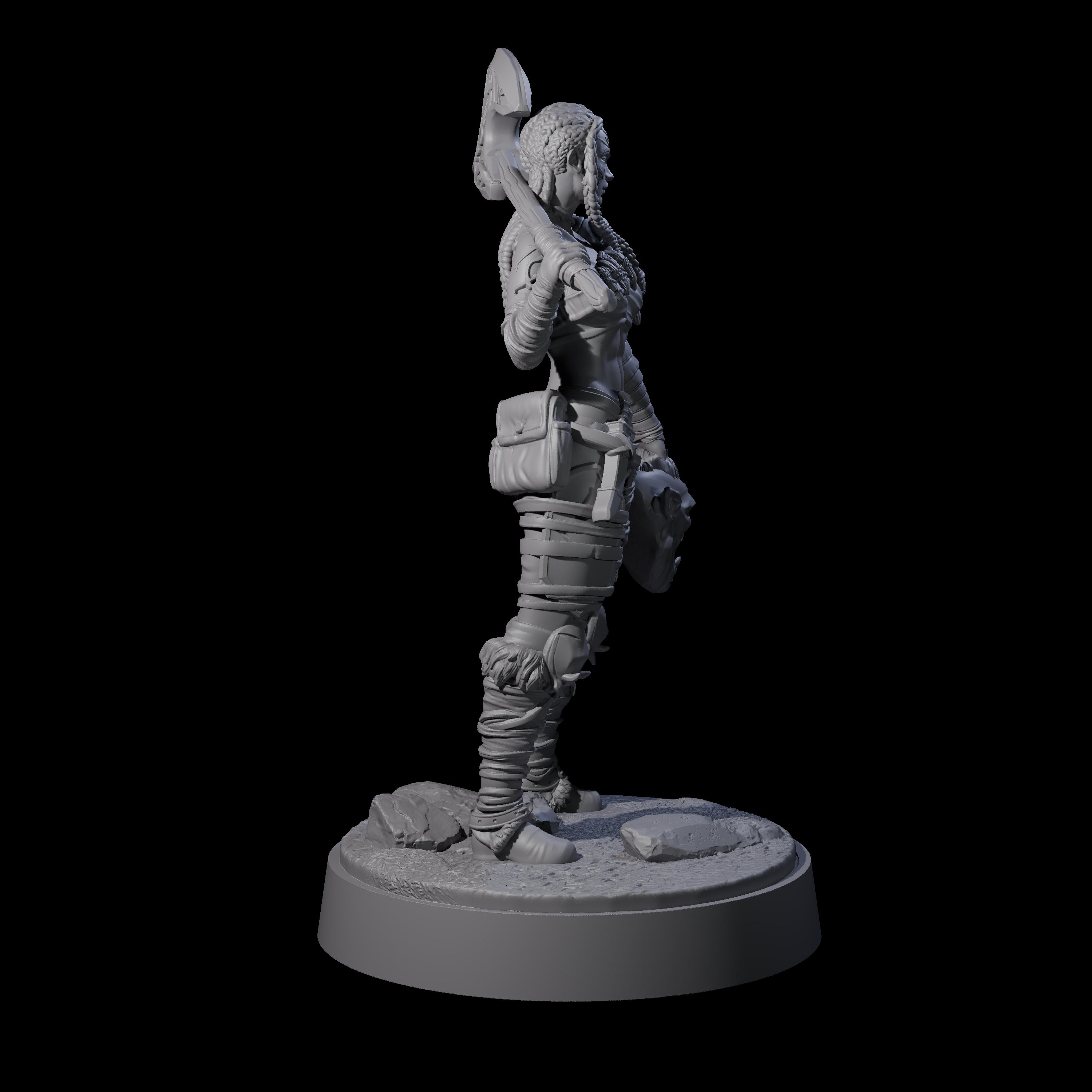 Brynna - Orc Hunter Miniature for Dungeons and Dragons, Pathfinder or other TTRPGs