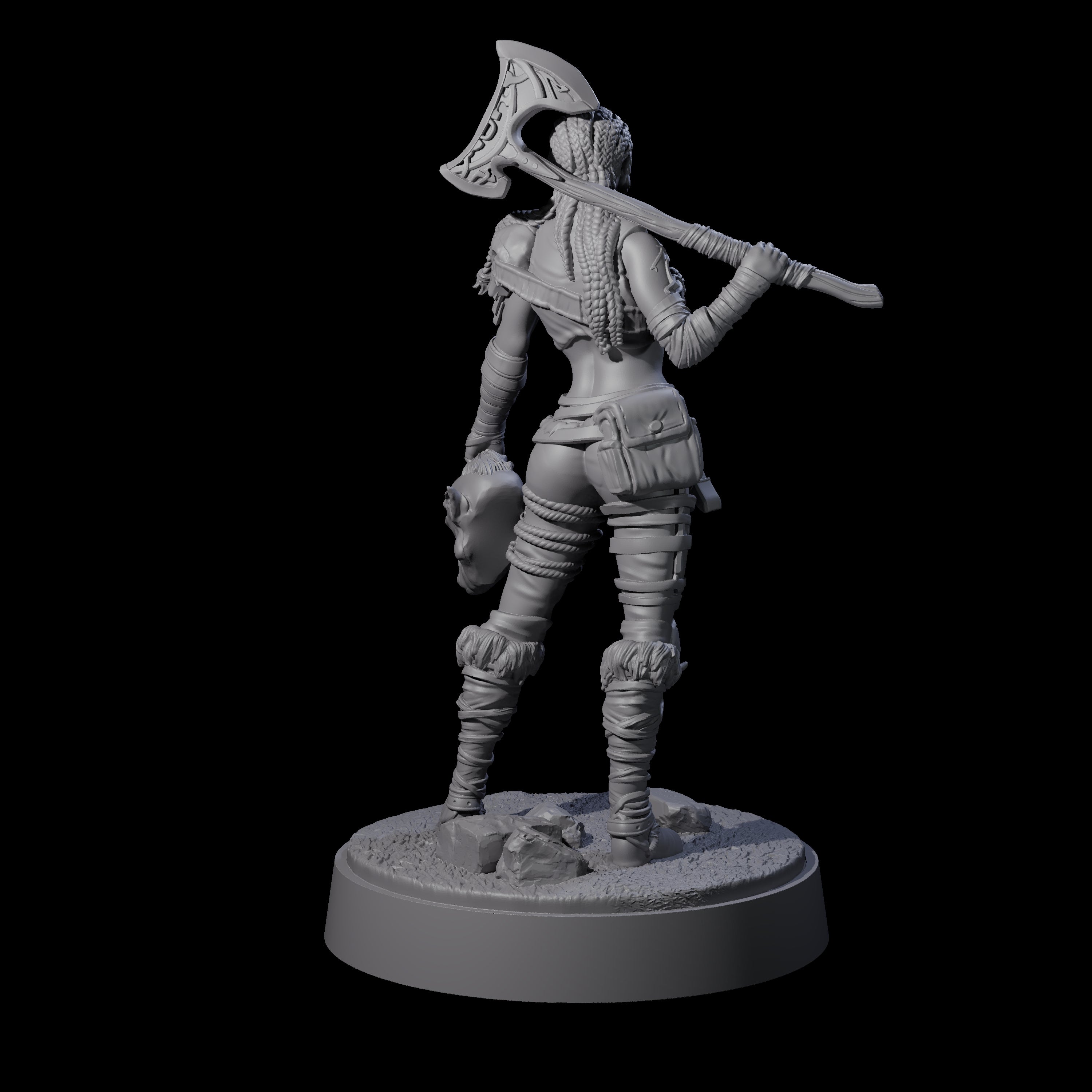 Brynna - Orc Hunter Miniature for Dungeons and Dragons, Pathfinder or other TTRPGs