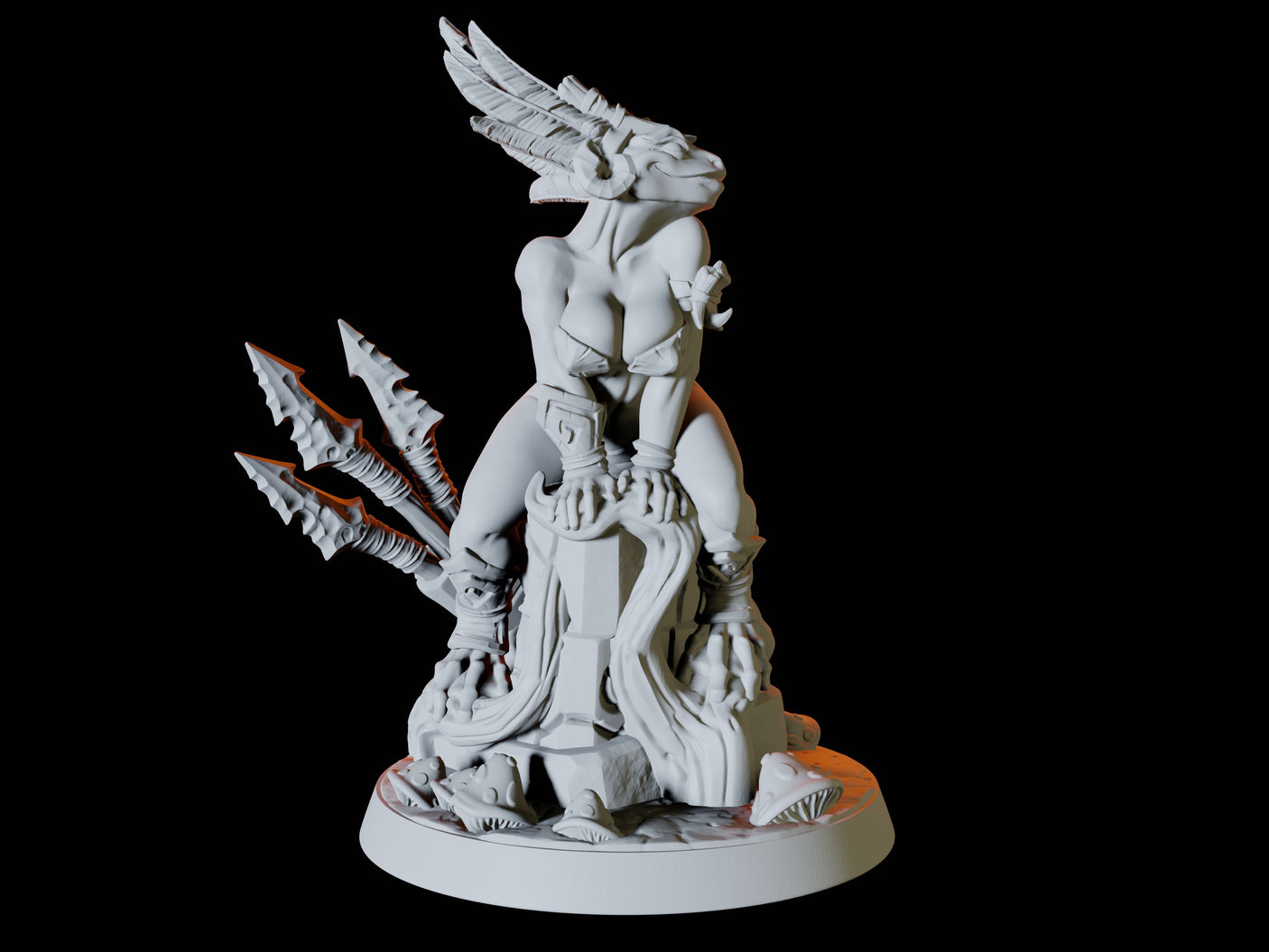Bullywug Pin-up Miniature for Dungeons and Dragons, Pathfinder or other TTRPGs