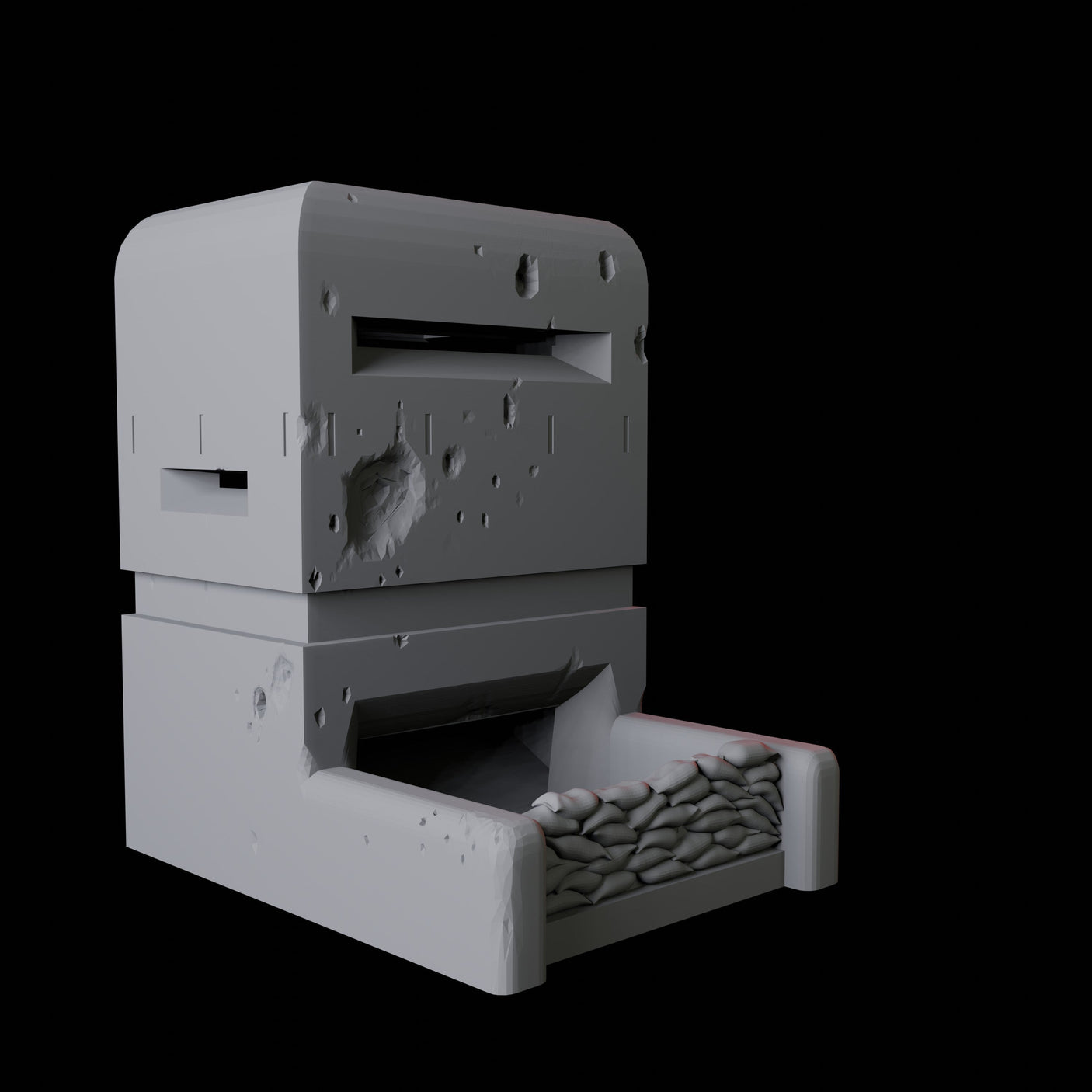Bunker Dice Tower Miniature for Dungeons and Dragons, Pathfinder or other TTRPGs