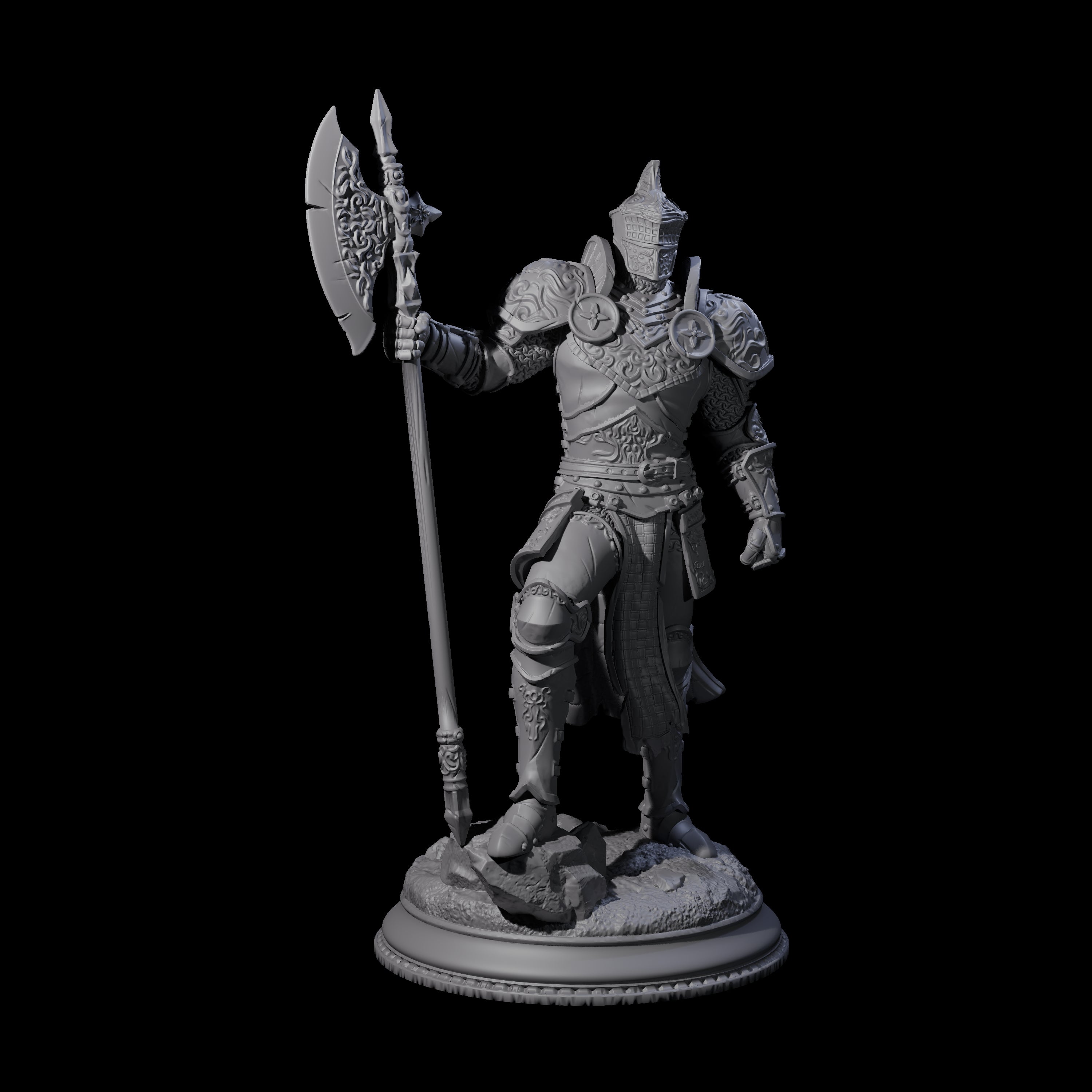 Burly Axe Guard Miniature for Dungeons and Dragons, Pathfinder or other TTRPGs