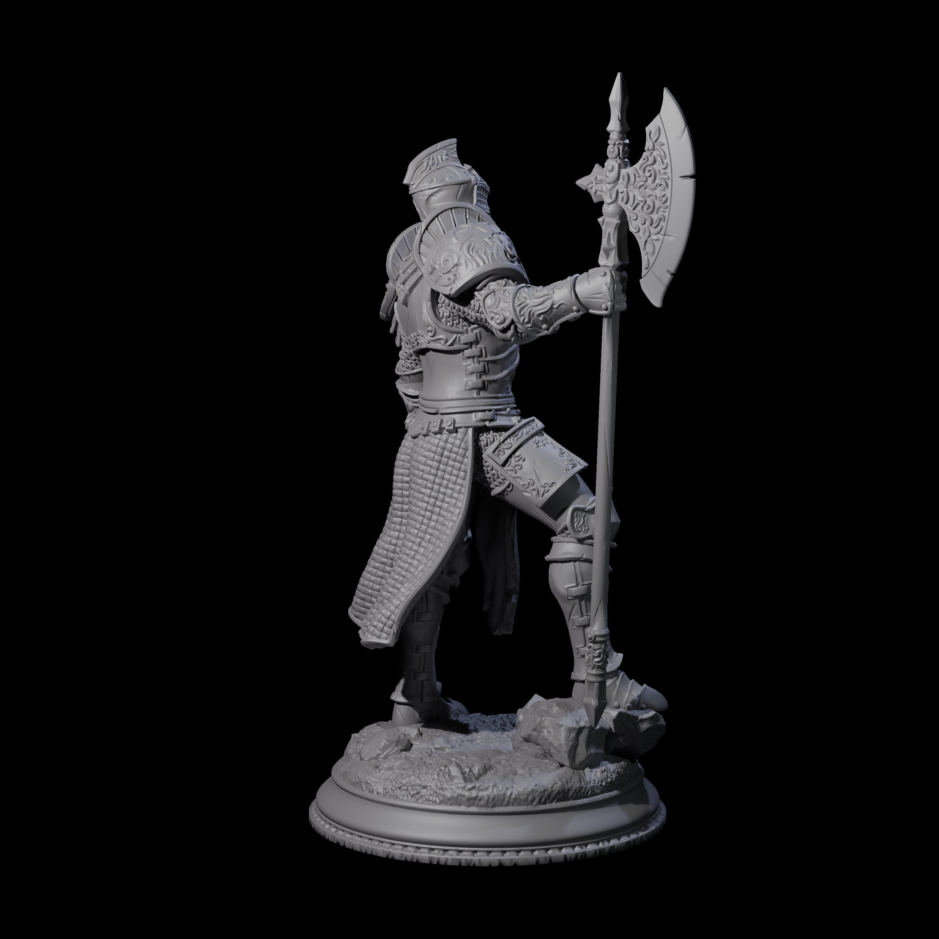 Burly Axe Guard Miniature for Dungeons and Dragons, Pathfinder or other TTRPGs