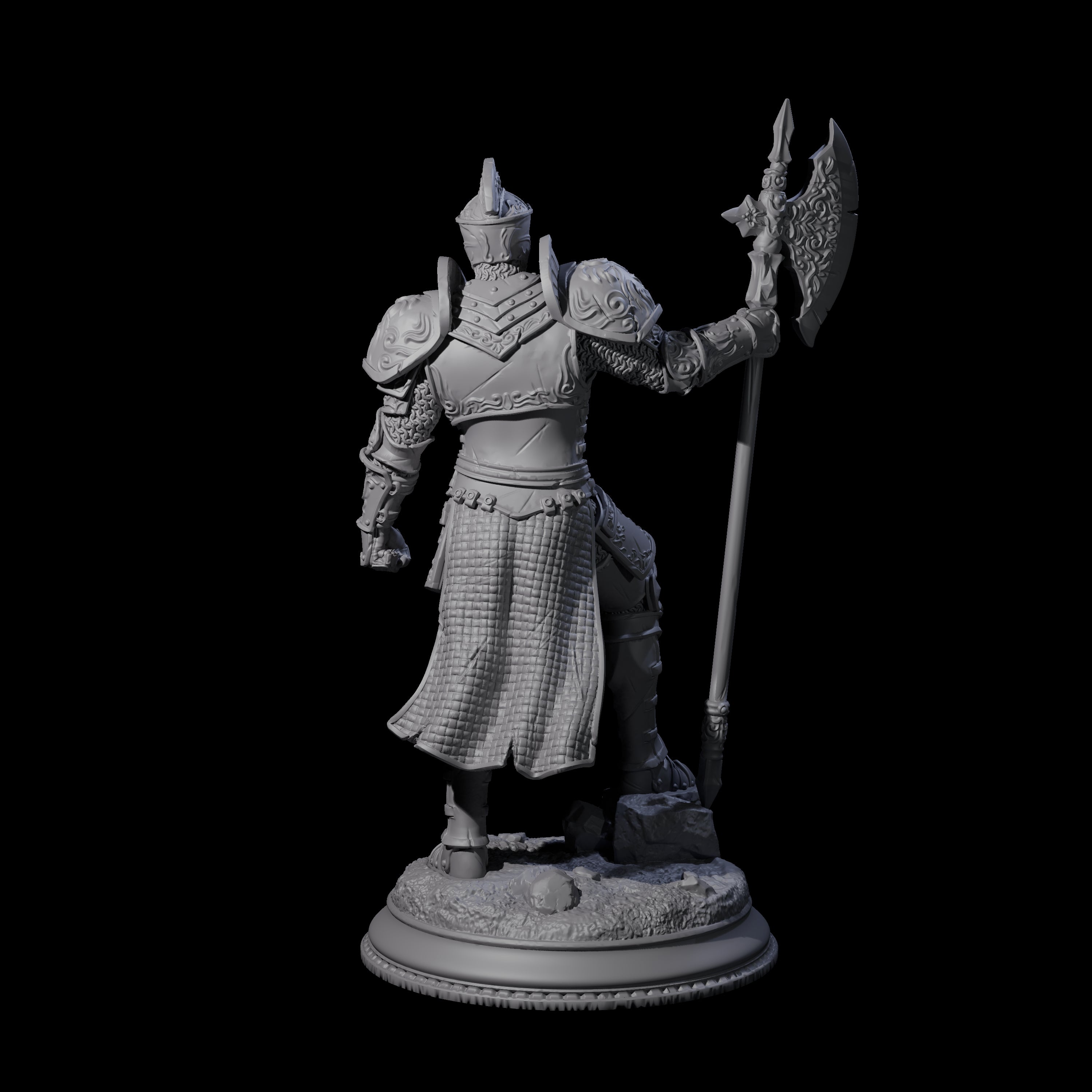 Burly Axe Guard Miniature for Dungeons and Dragons, Pathfinder or other TTRPGs