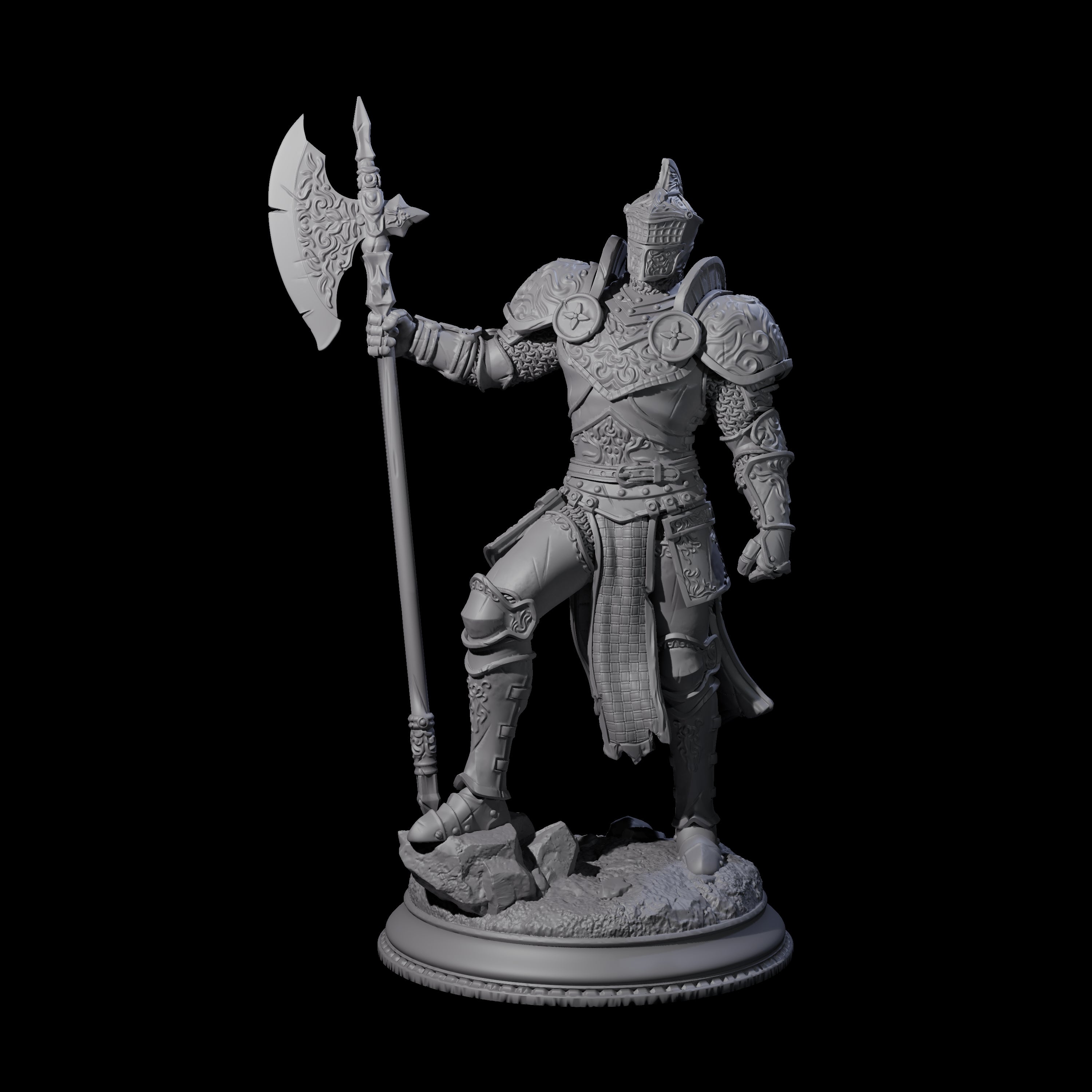 Burly Axe Guard Miniature for Dungeons and Dragons, Pathfinder or other TTRPGs