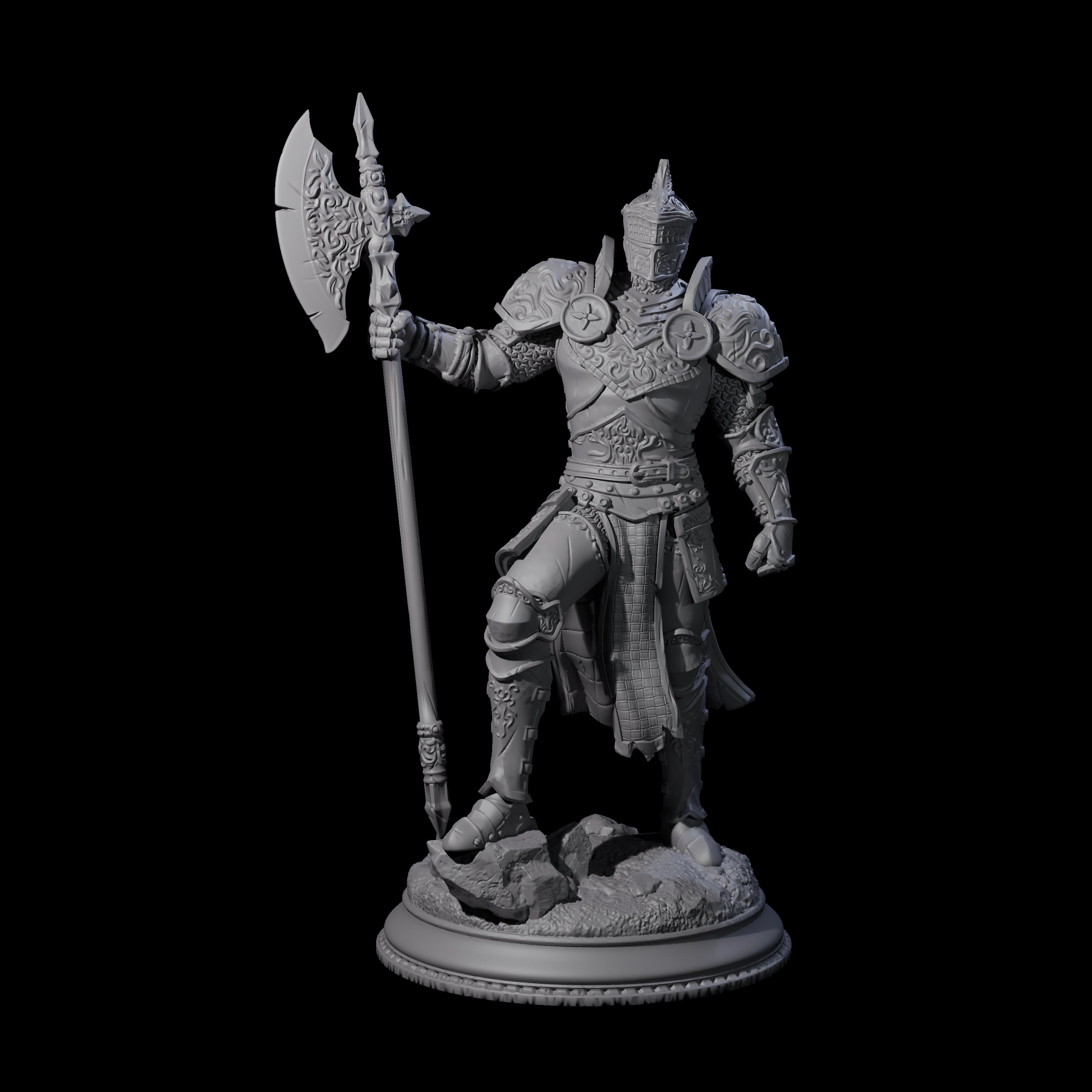 Burly Axe Guard Miniature for Dungeons and Dragons, Pathfinder or other TTRPGs