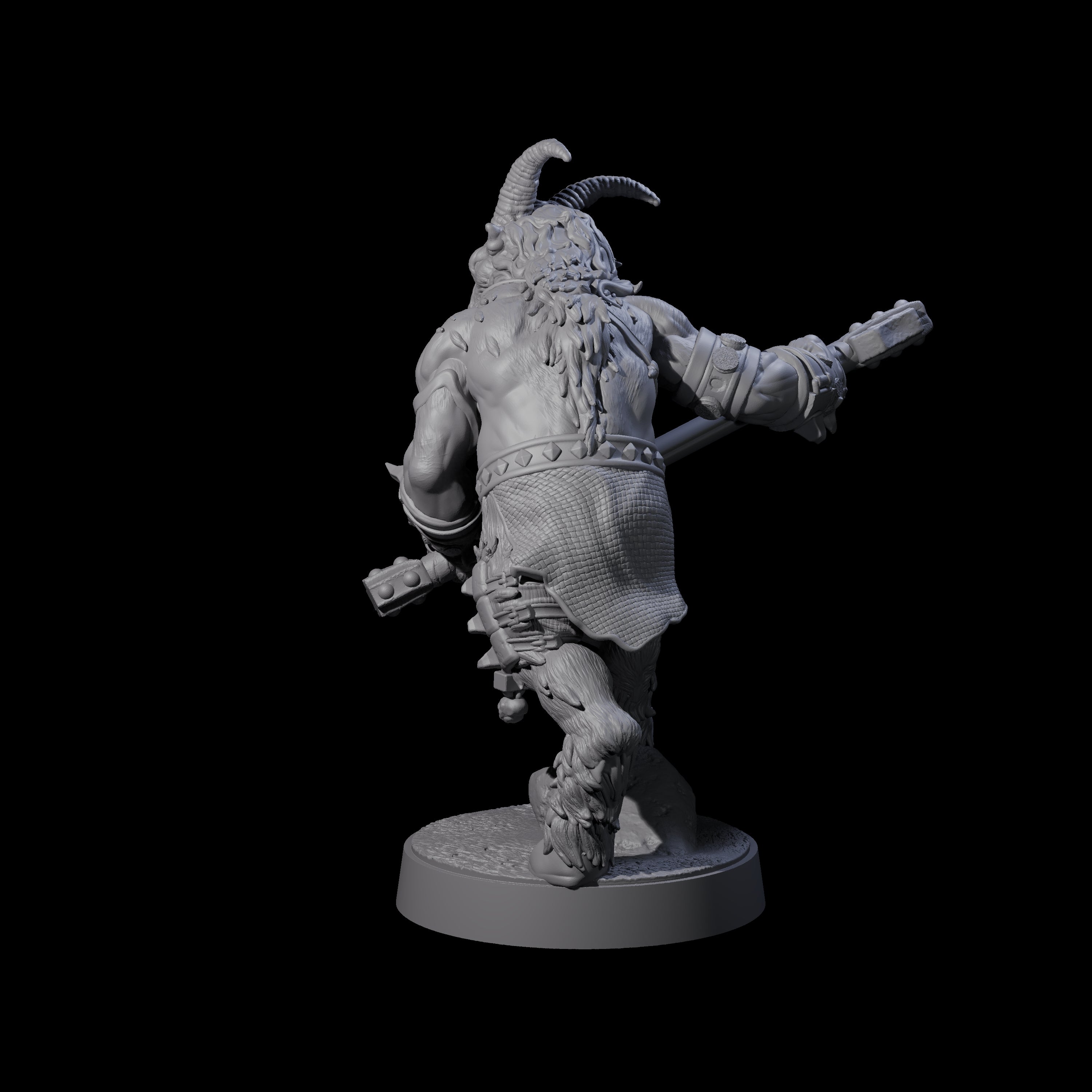 Burly Goatfolk Warrior C Miniature for Dungeons and Dragons, Pathfinder or other TTRPGs
