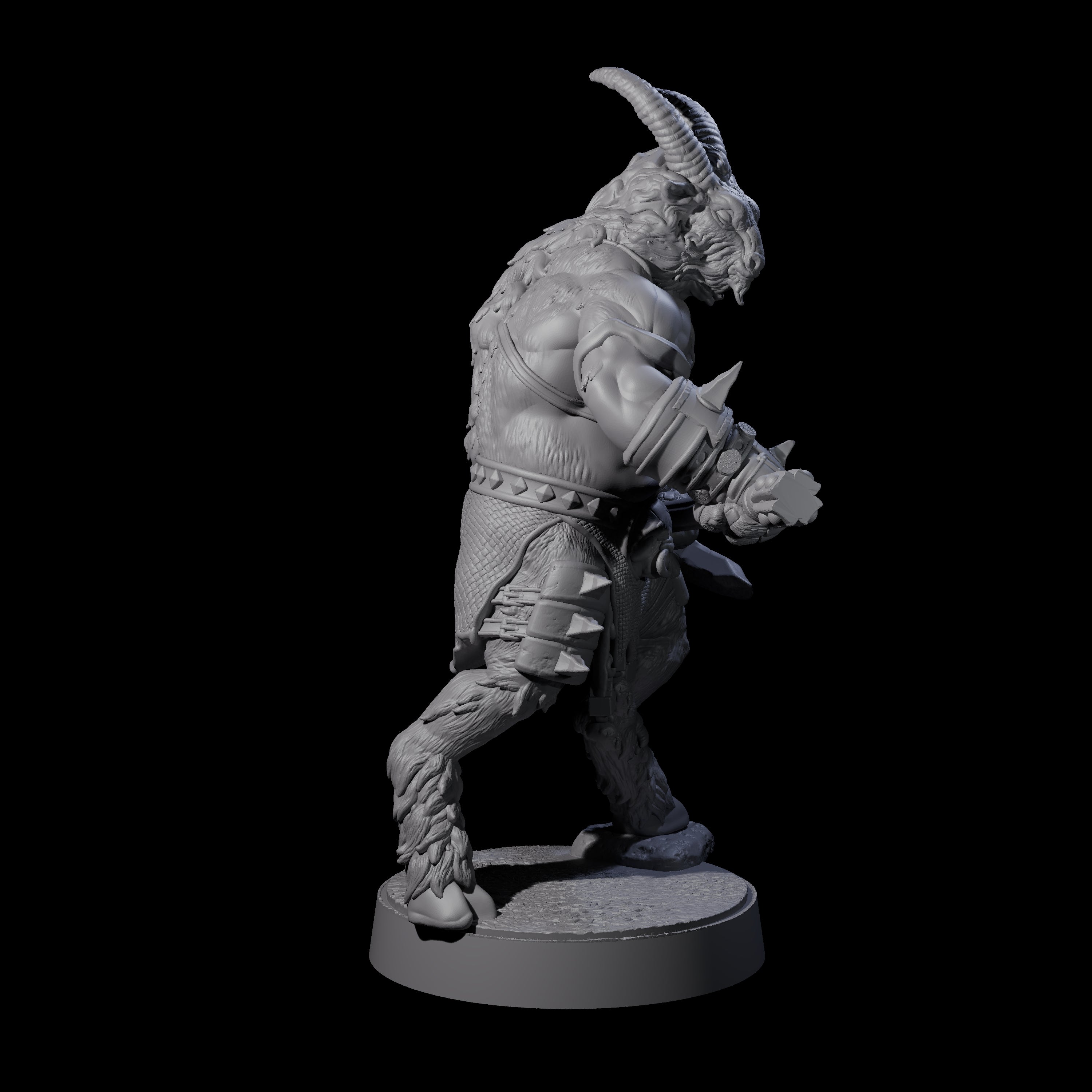 Burly Goatfolk Warrior D Miniature for Dungeons and Dragons, Pathfinder or other TTRPGs