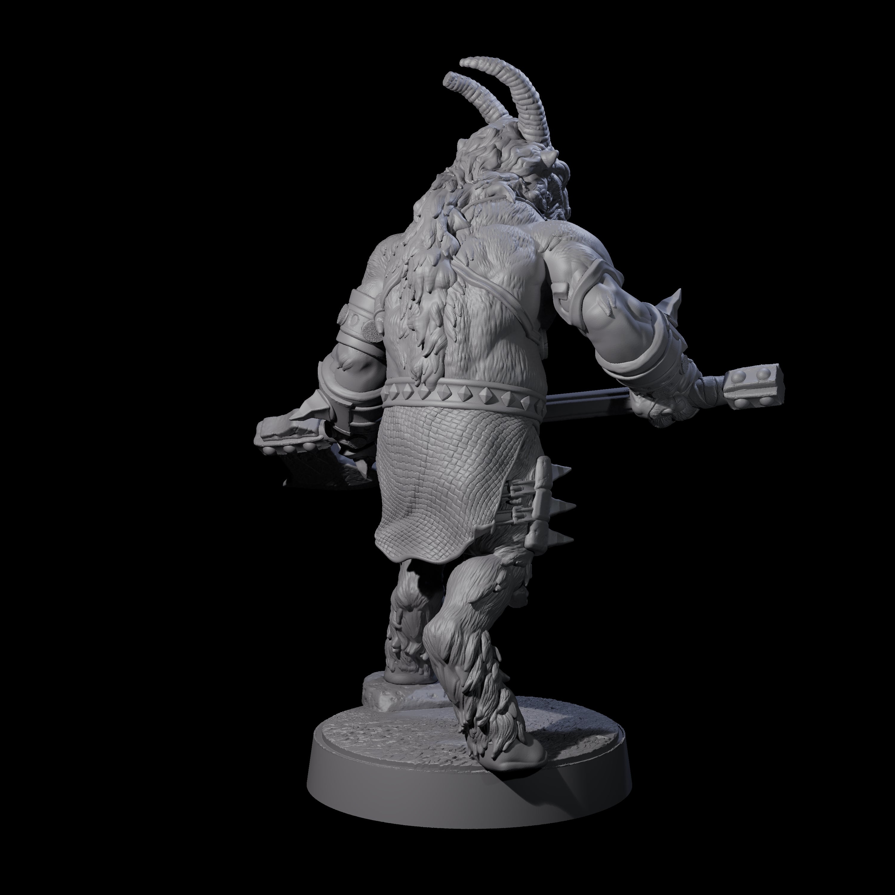 Burly Goatfolk Warrior D Miniature for Dungeons and Dragons, Pathfinder or other TTRPGs