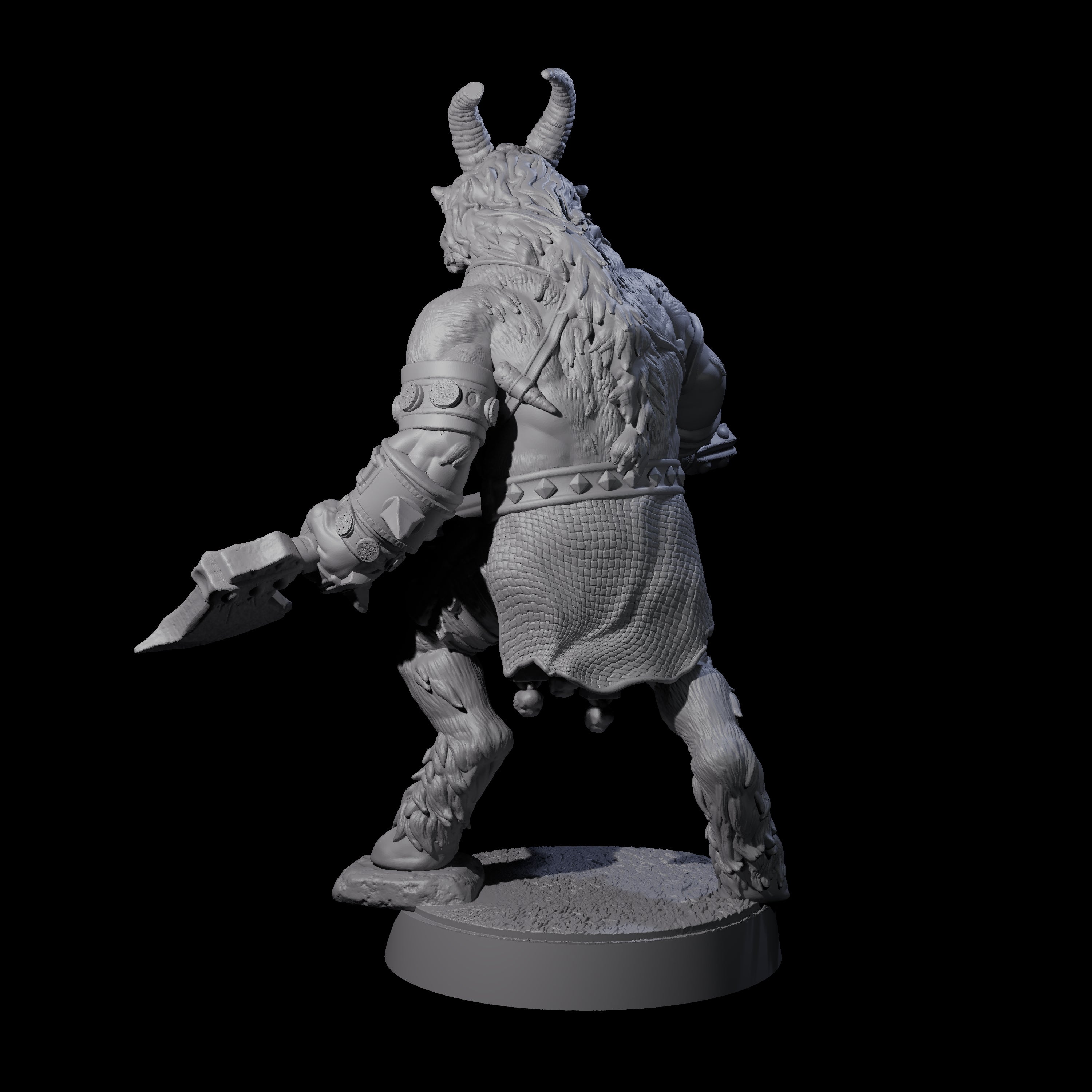 Burly Goatfolk Warrior D Miniature for Dungeons and Dragons, Pathfinder or other TTRPGs