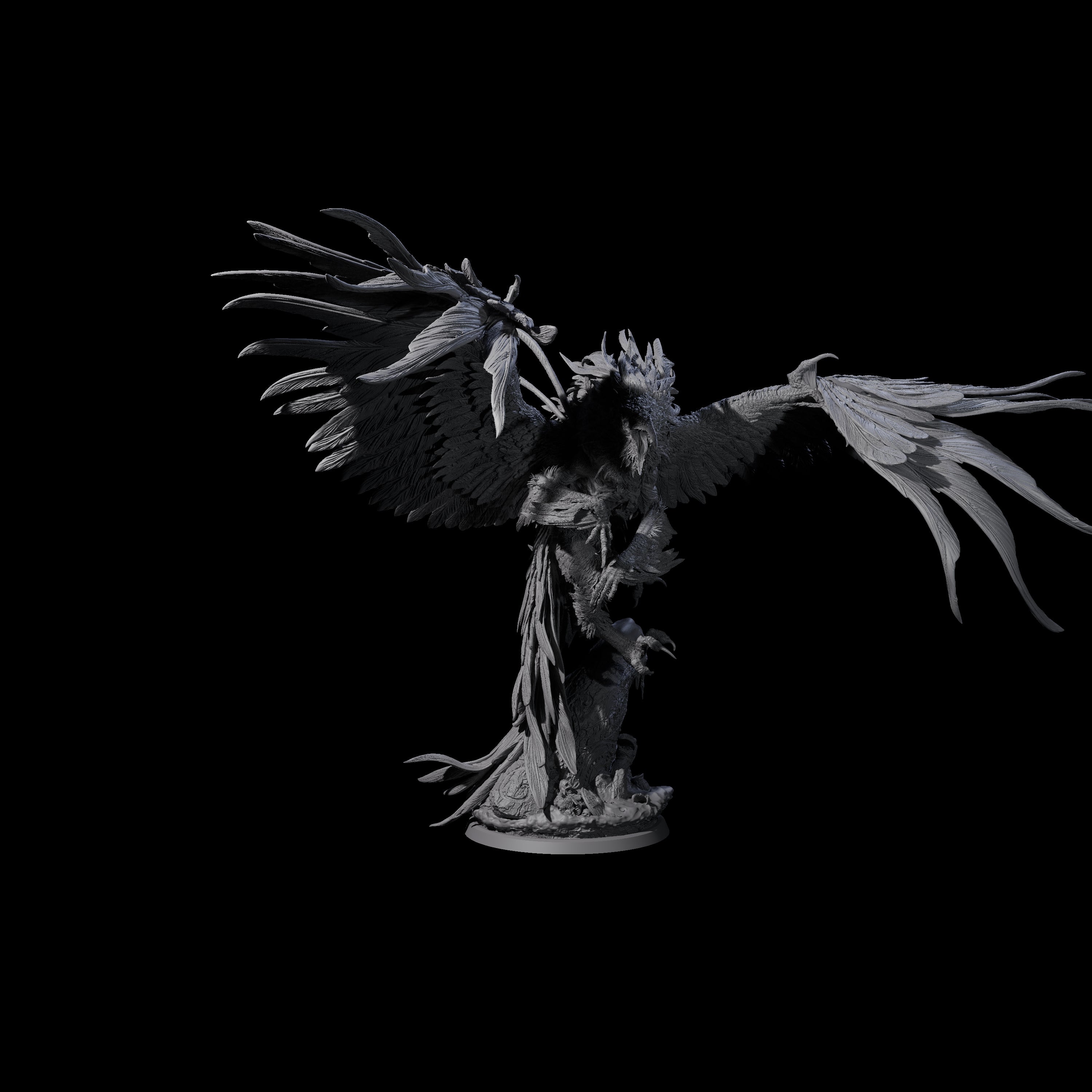 Burning Elder Phoenix Miniature for Dungeons and Dragons, Pathfinder or other TTRPGs