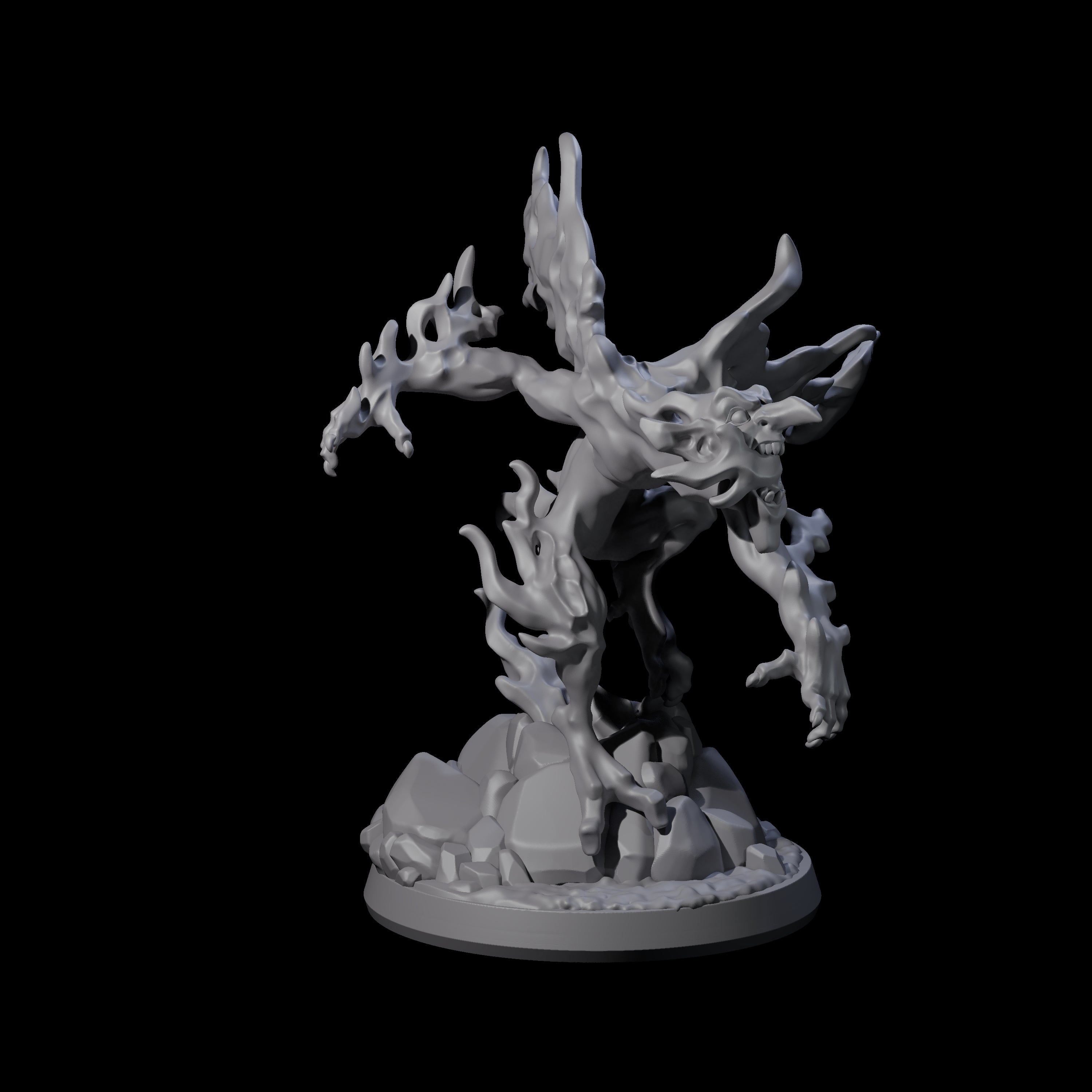 Burning Magma Mephit Miniature for Dungeons and Dragons, Pathfinder or other TTRPGs