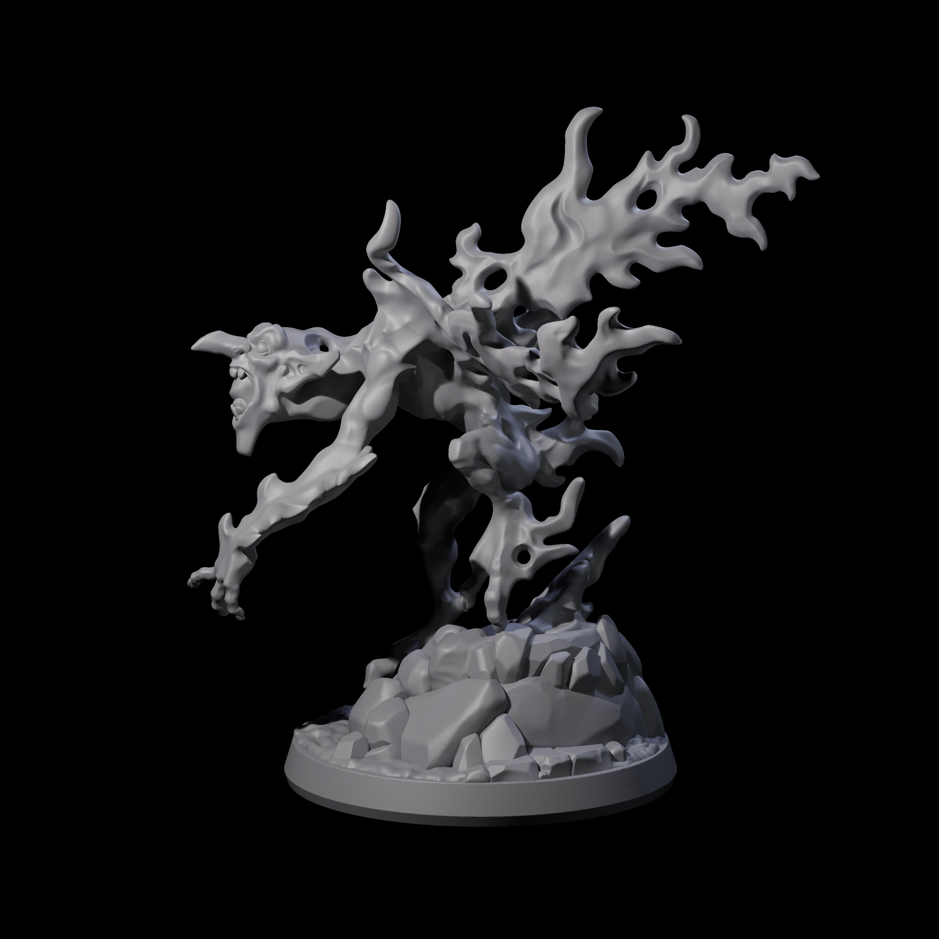 Burning Magma Mephit Miniature for Dungeons and Dragons, Pathfinder or other TTRPGs