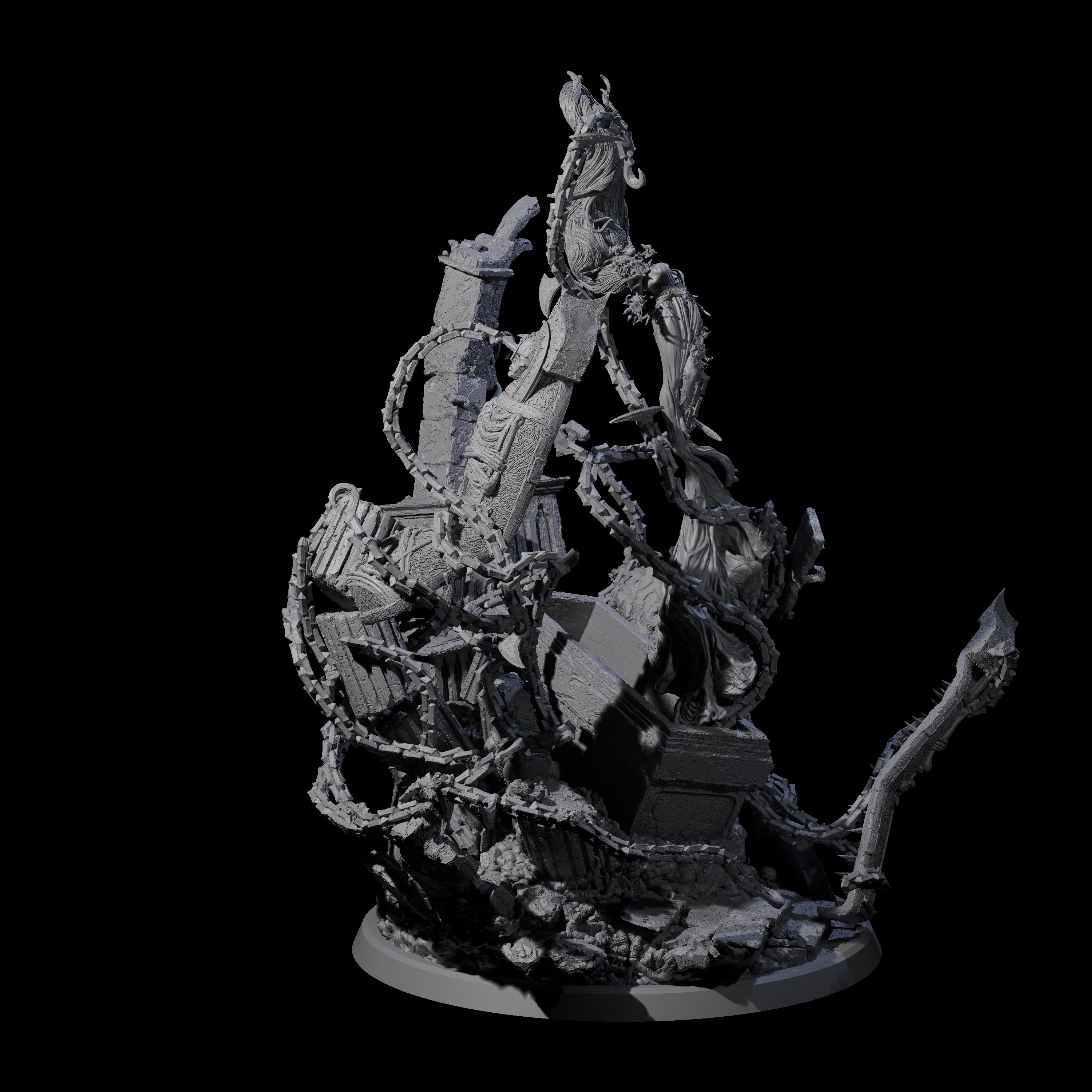 Bursting Forth Wrathful Spirit Miniature for Dungeons and Dragons, Pathfinder or other TTRPGs