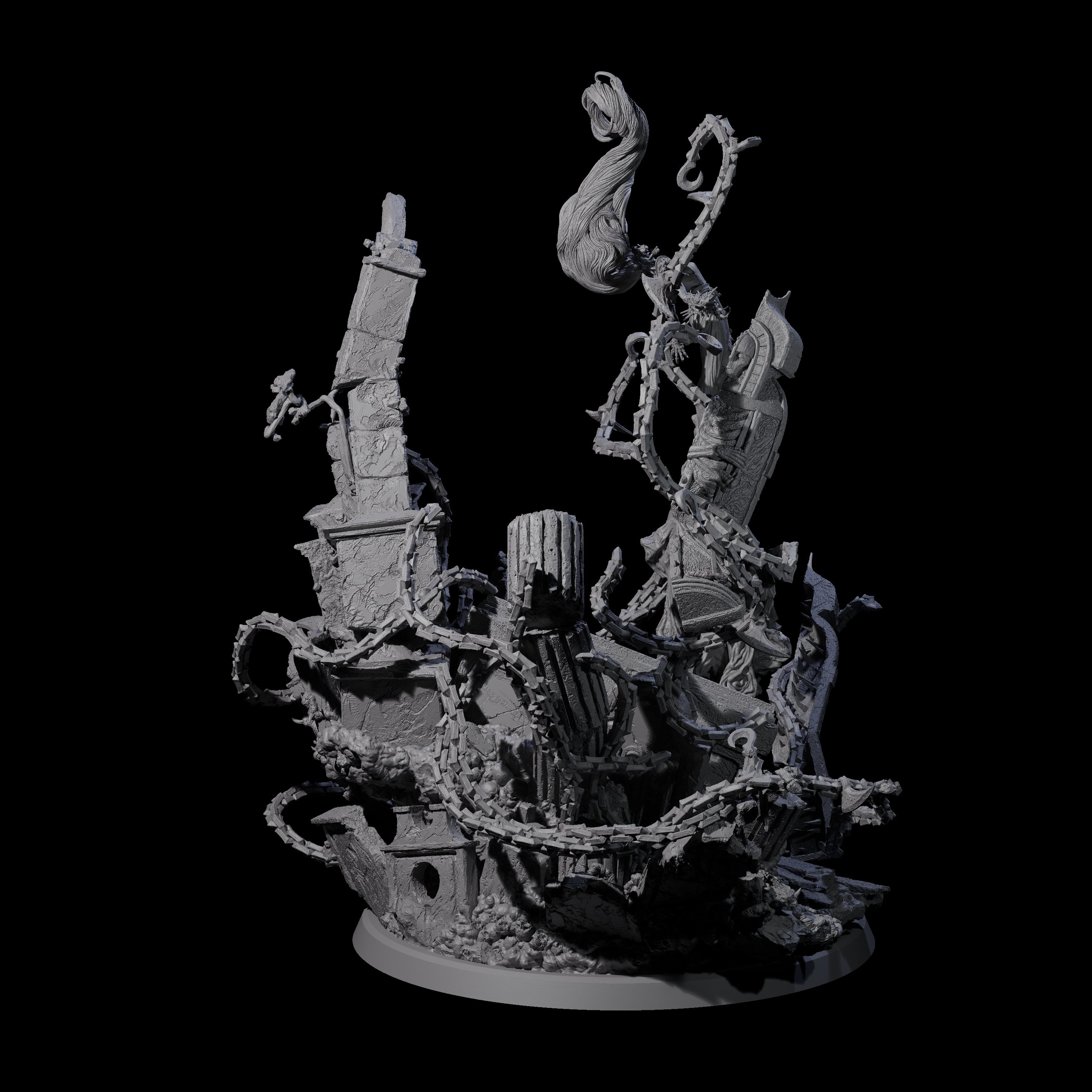 Bursting Forth Wrathful Spirit Miniature for Dungeons and Dragons, Pathfinder or other TTRPGs