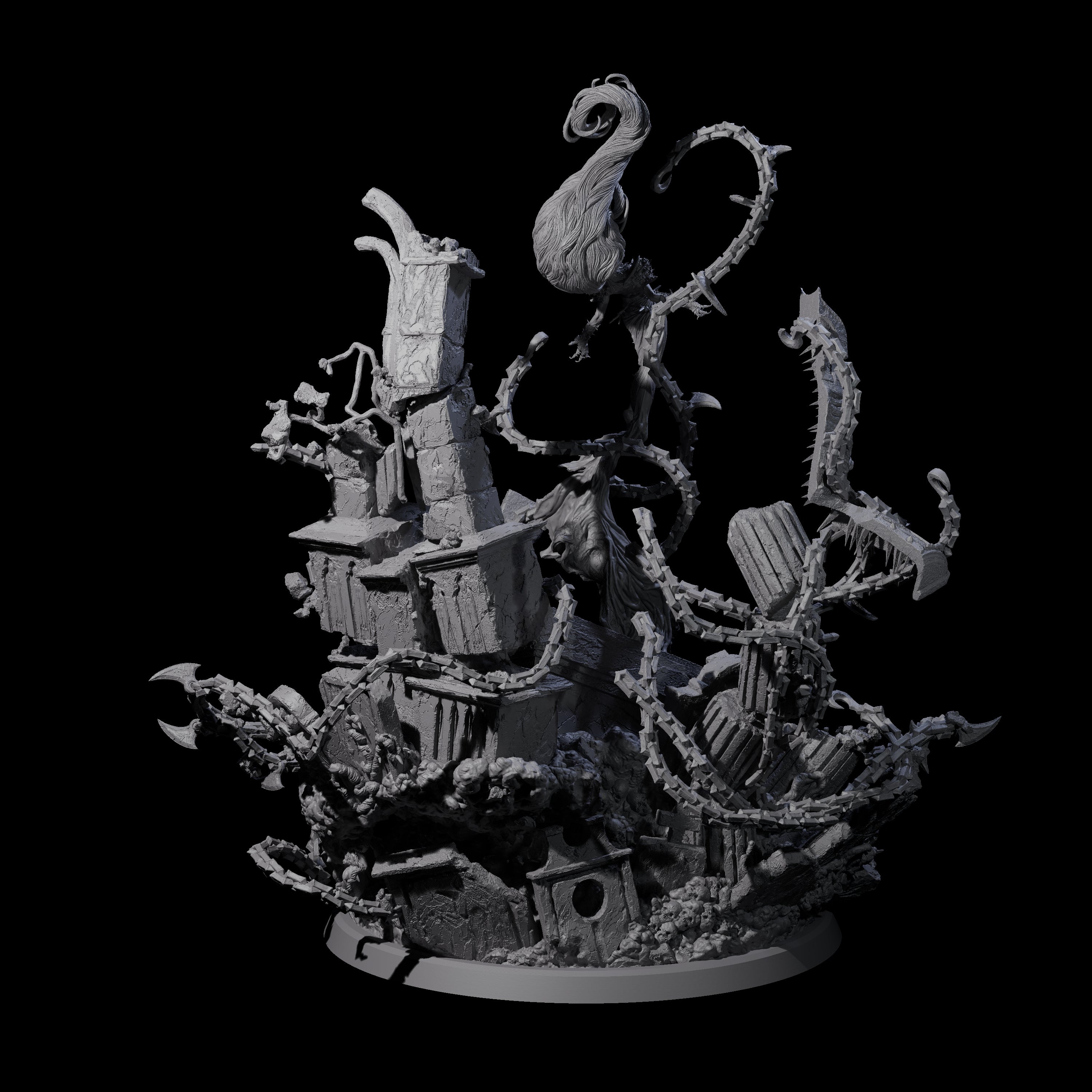 Bursting Forth Wrathful Spirit Miniature for Dungeons and Dragons, Pathfinder or other TTRPGs