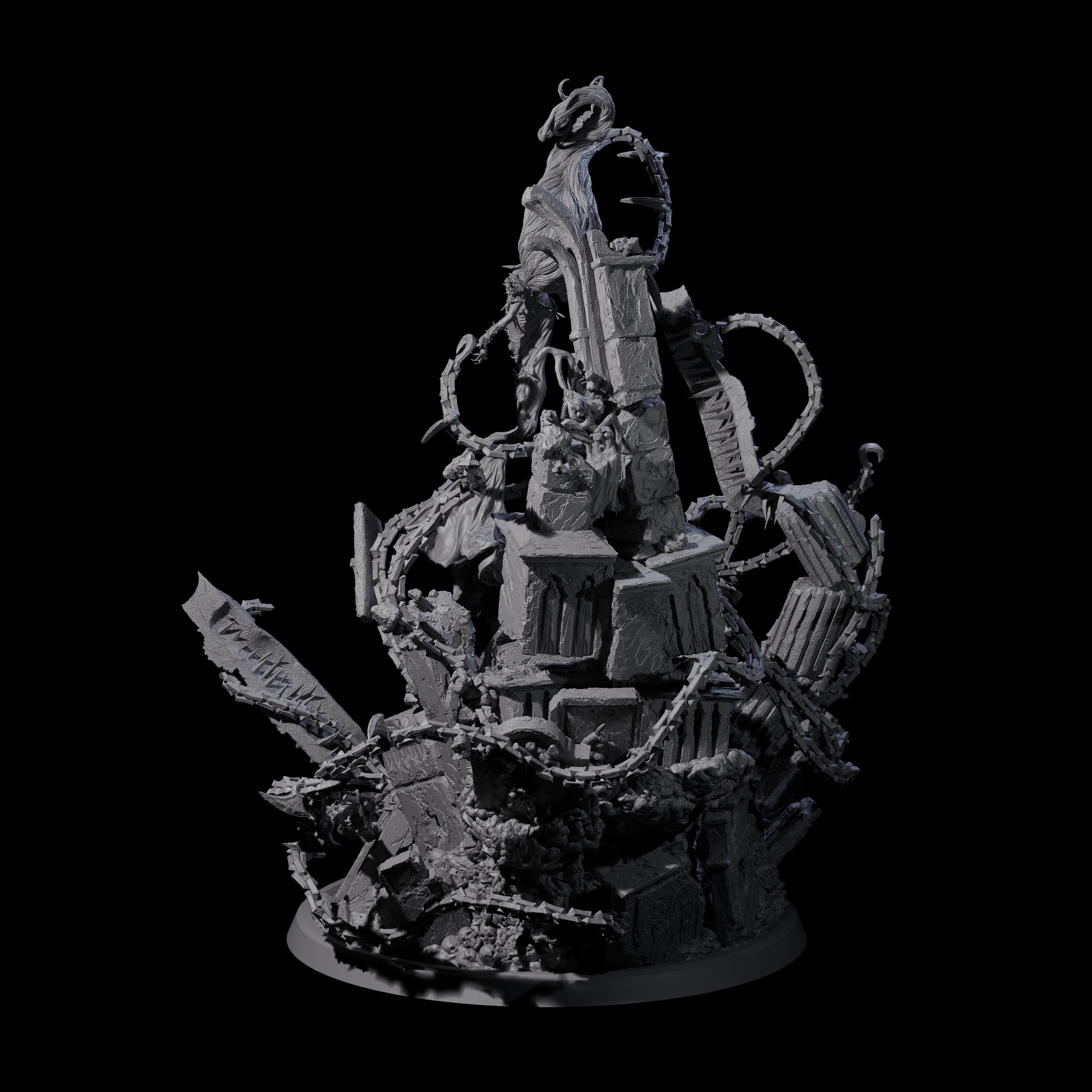 Bursting Forth Wrathful Spirit Miniature for Dungeons and Dragons, Pathfinder or other TTRPGs