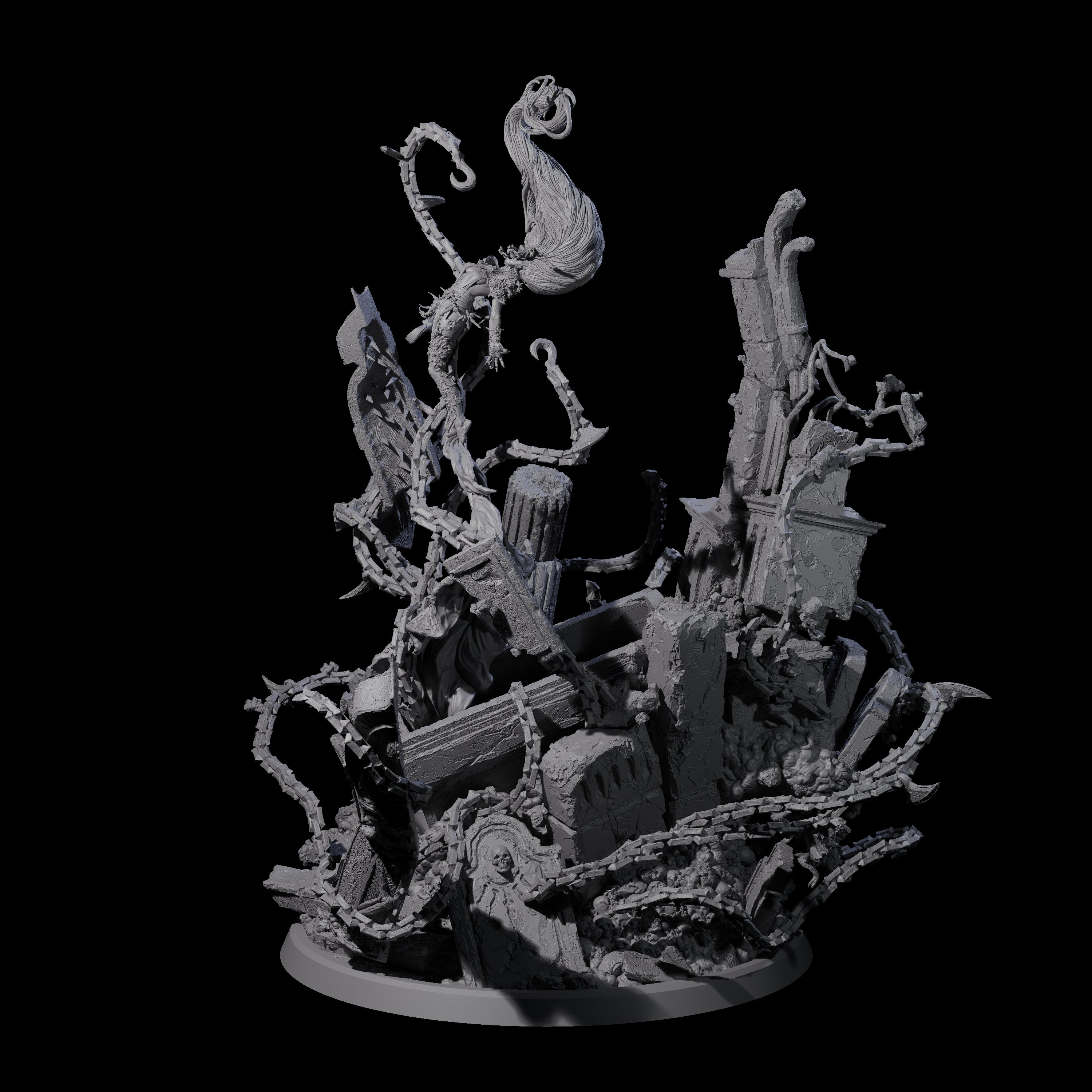 Bursting Forth Wrathful Spirit Miniature for Dungeons and Dragons, Pathfinder or other TTRPGs