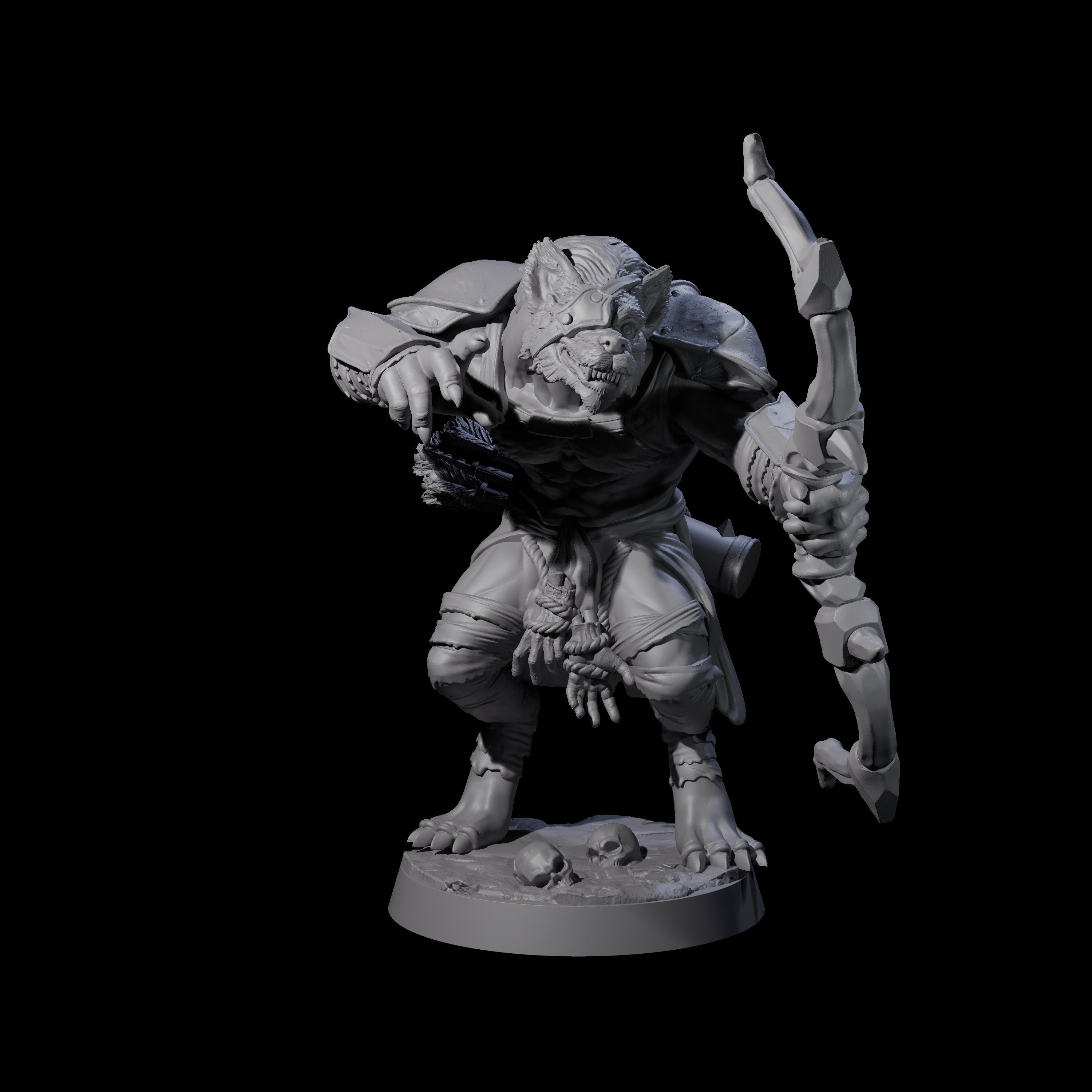Cackling Gnoll C Miniature for Dungeons and Dragons, Pathfinder or other TTRPGs