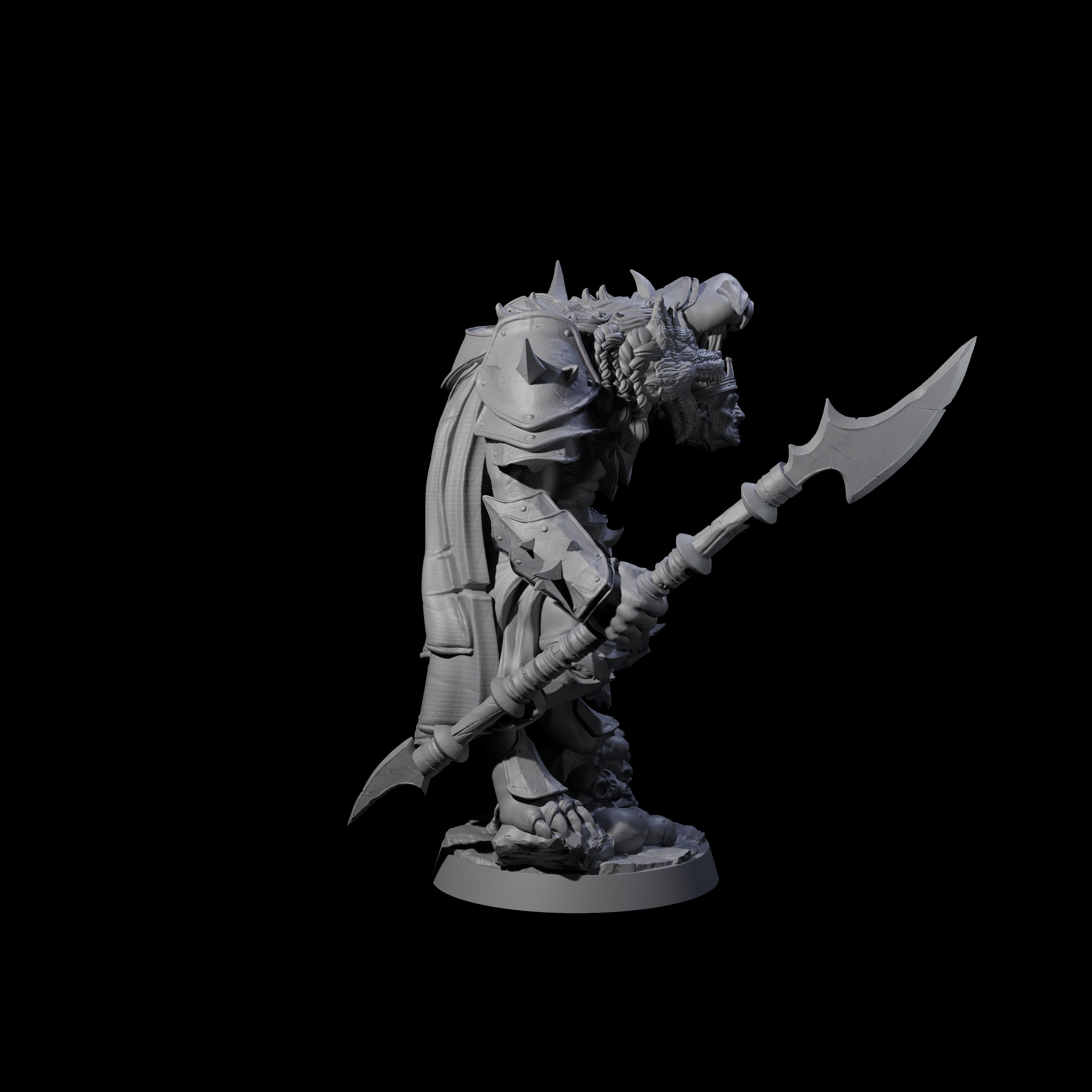 Cackling Gnoll Commander Miniature for Dungeons and Dragons, Pathfinder or other TTRPGs