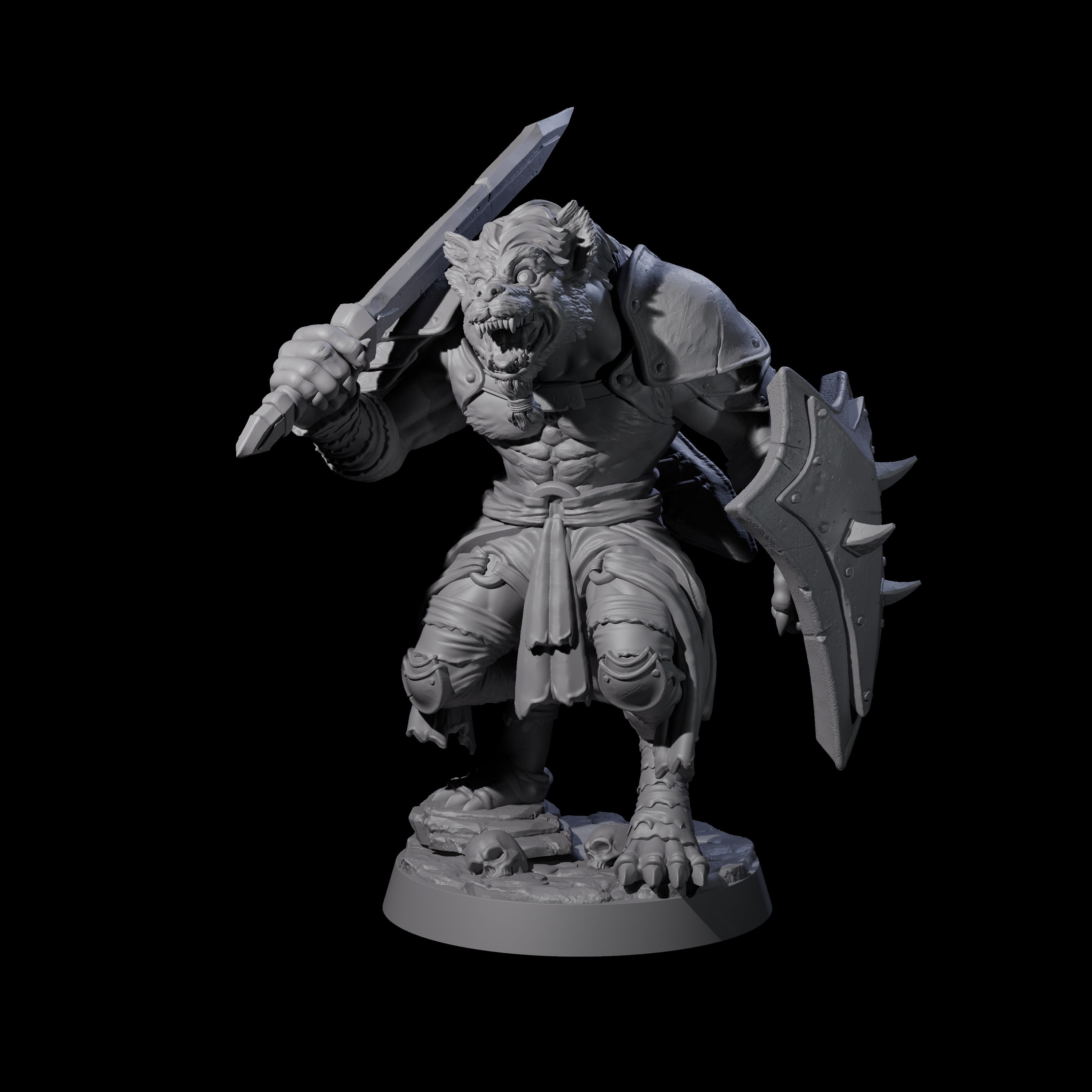 Cackling Gnoll D Miniature for Dungeons and Dragons, Pathfinder or other TTRPGs
