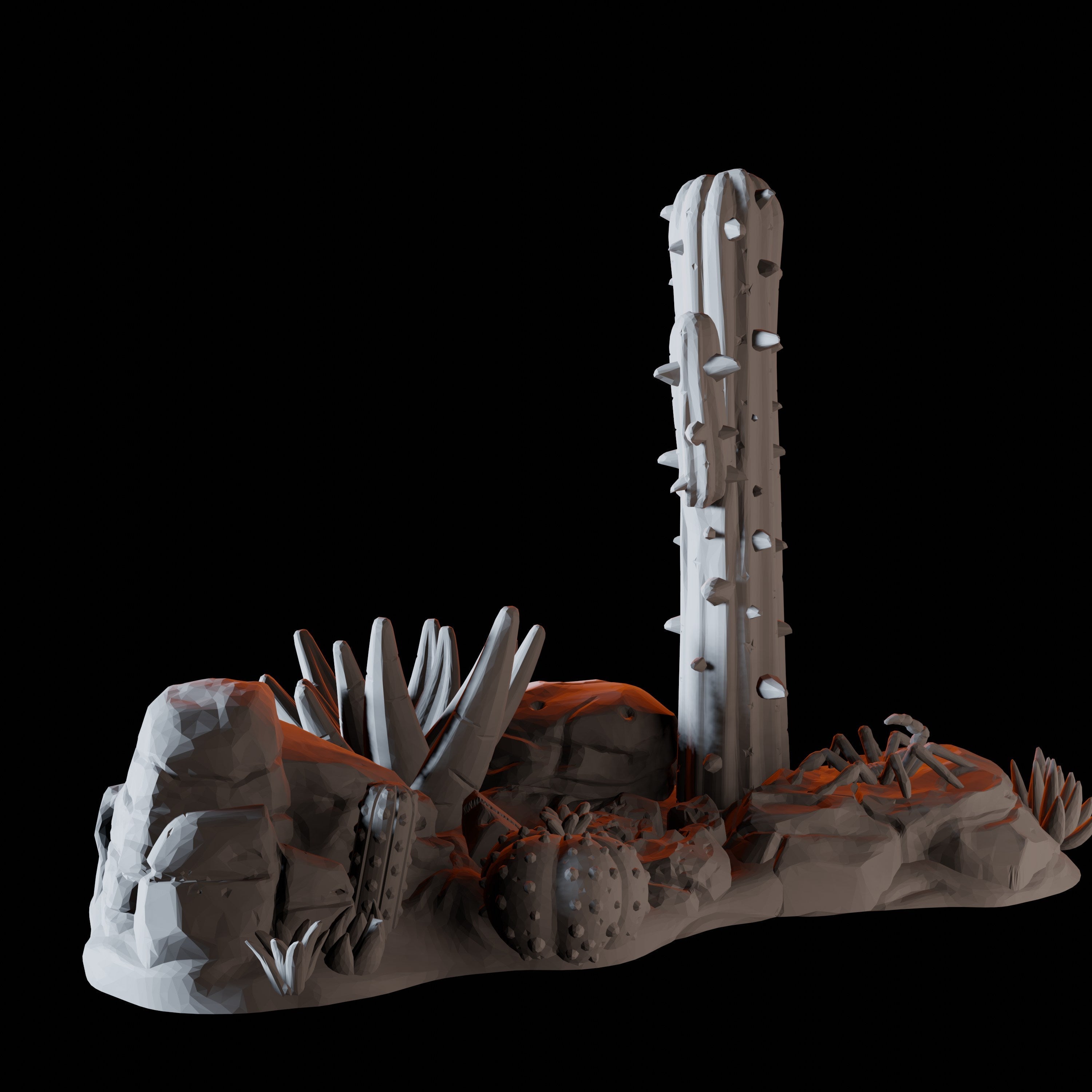 Cactus and Scorpions Miniature for Dungeons and Dragons, Pathfinder or other TTRPGs