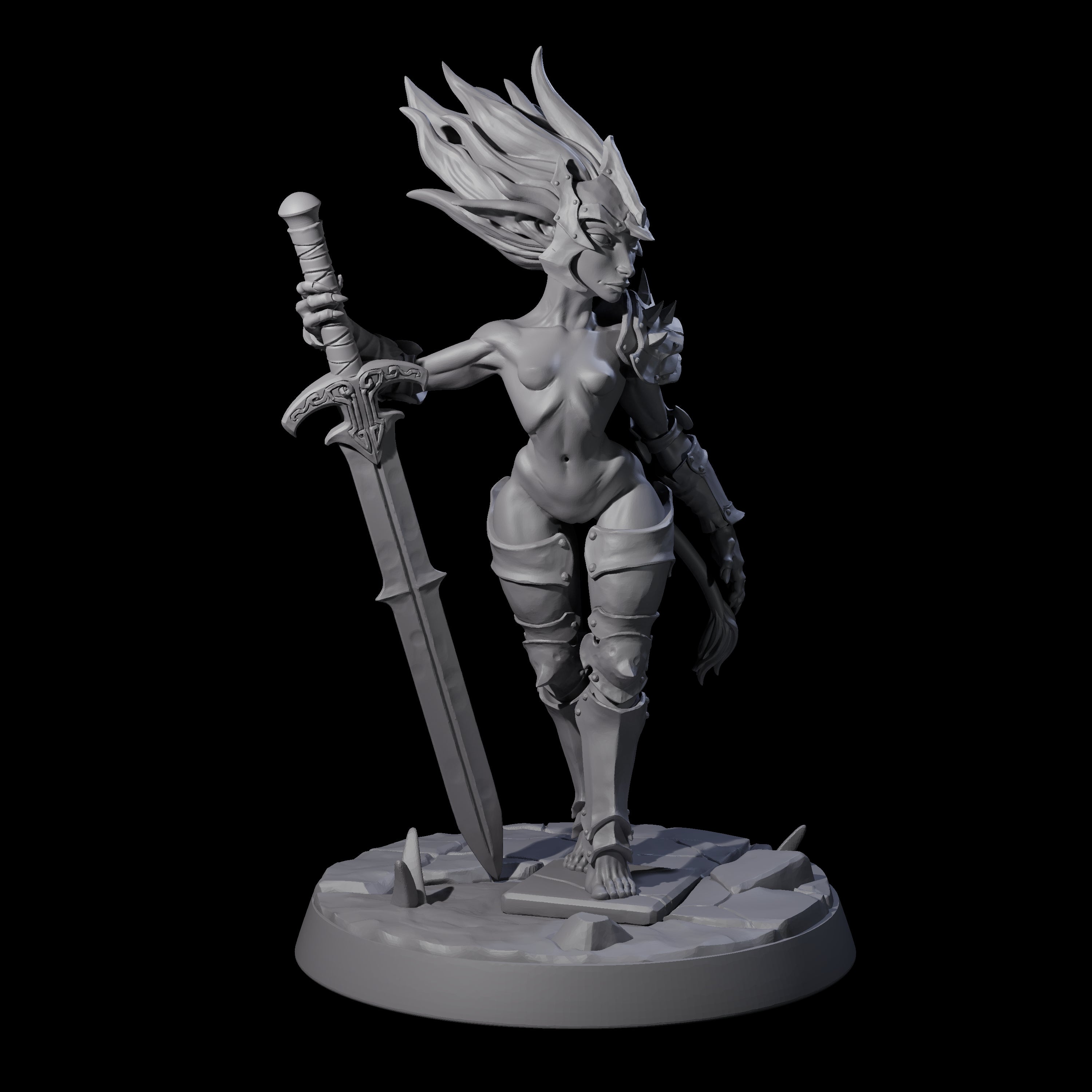 Calm Troll Pin-up Miniature for Dungeons and Dragons, Pathfinder or other TTRPGs