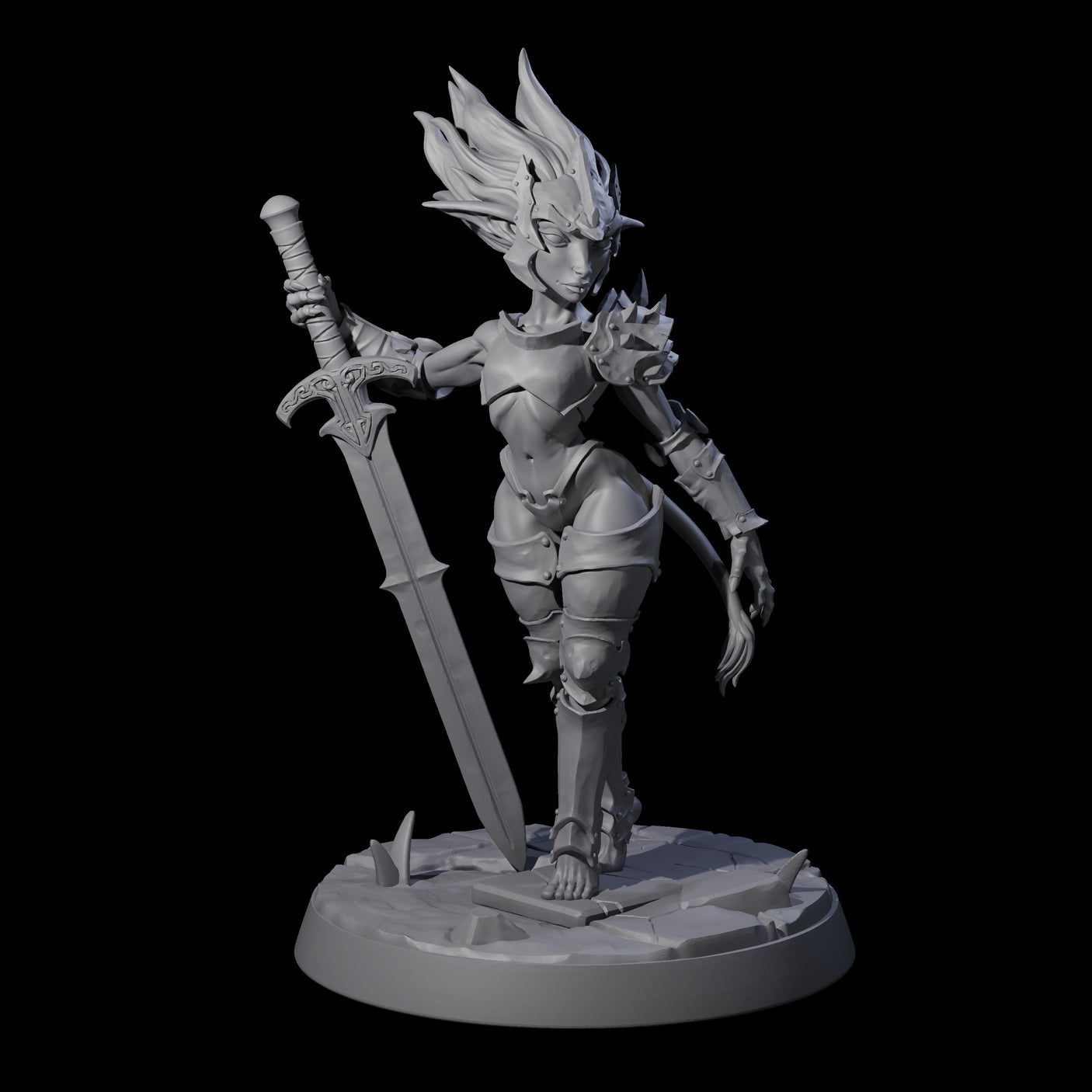 Calm Troll Pin-up Miniature for Dungeons and Dragons, Pathfinder or other TTRPGs