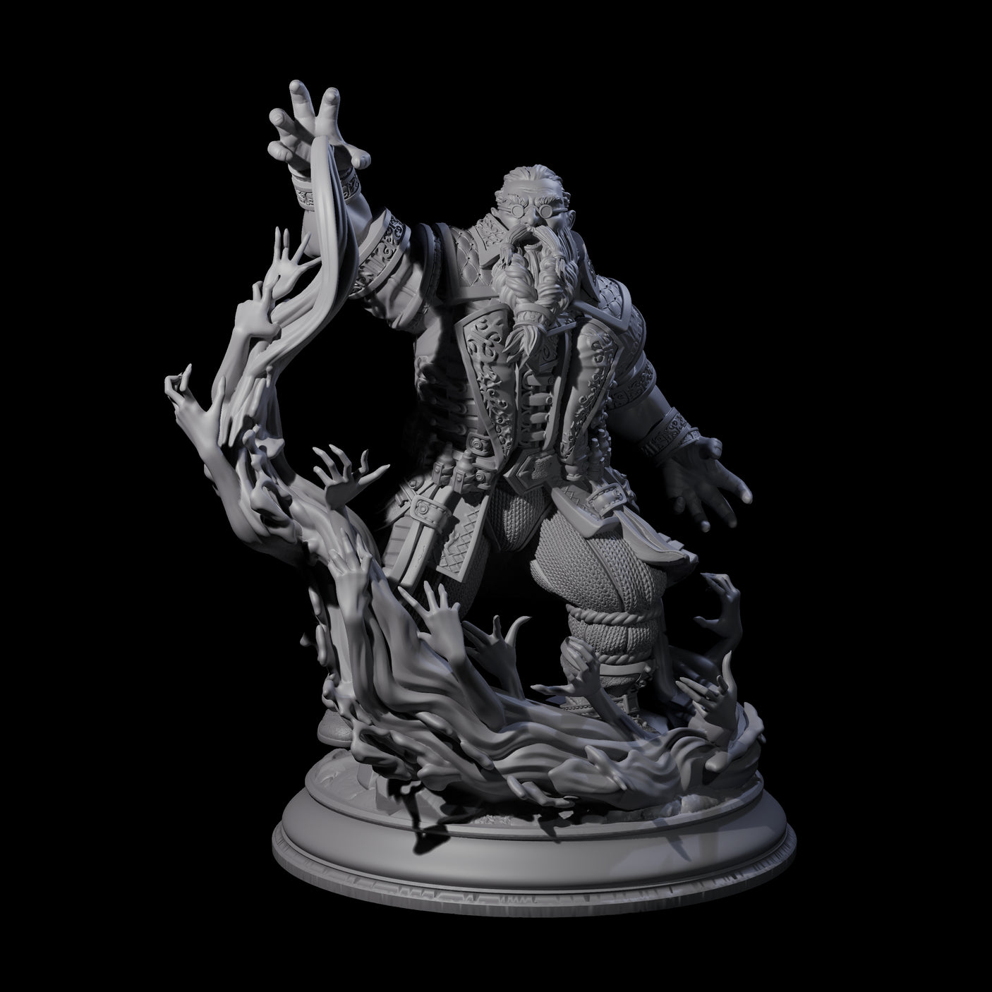 Canny Dwarven Sorcerer Miniature for Dungeons and Dragons, Pathfinder or other TTRPGs