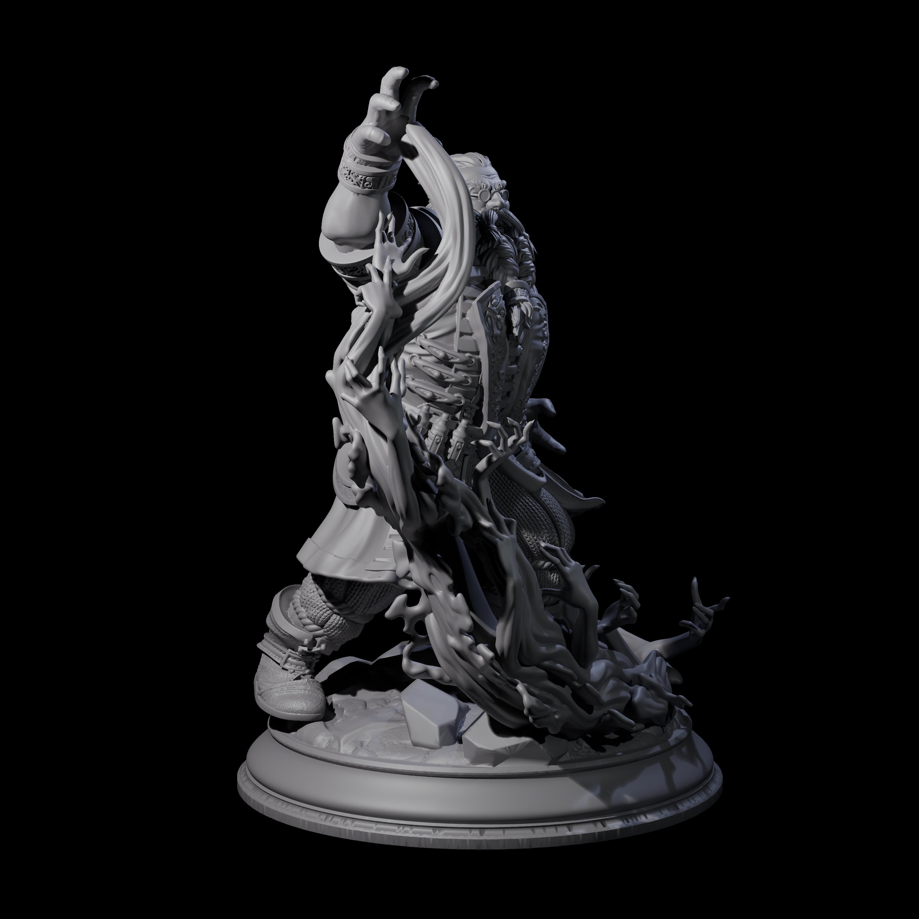 Canny Dwarven Sorcerer Miniature for Dungeons and Dragons, Pathfinder or other TTRPGs
