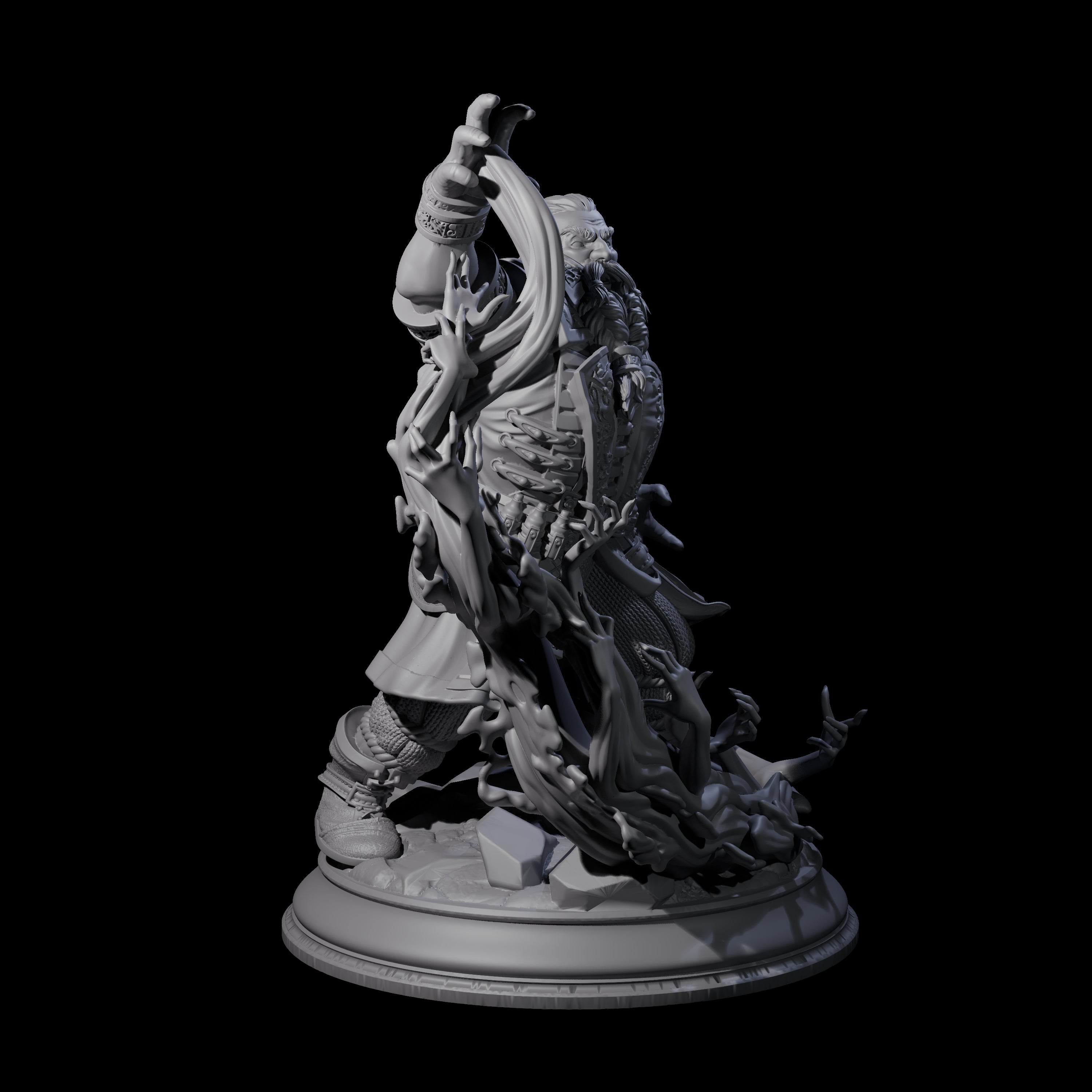 Canny Dwarven Sorcerer Miniature for Dungeons and Dragons, Pathfinder or other TTRPGs
