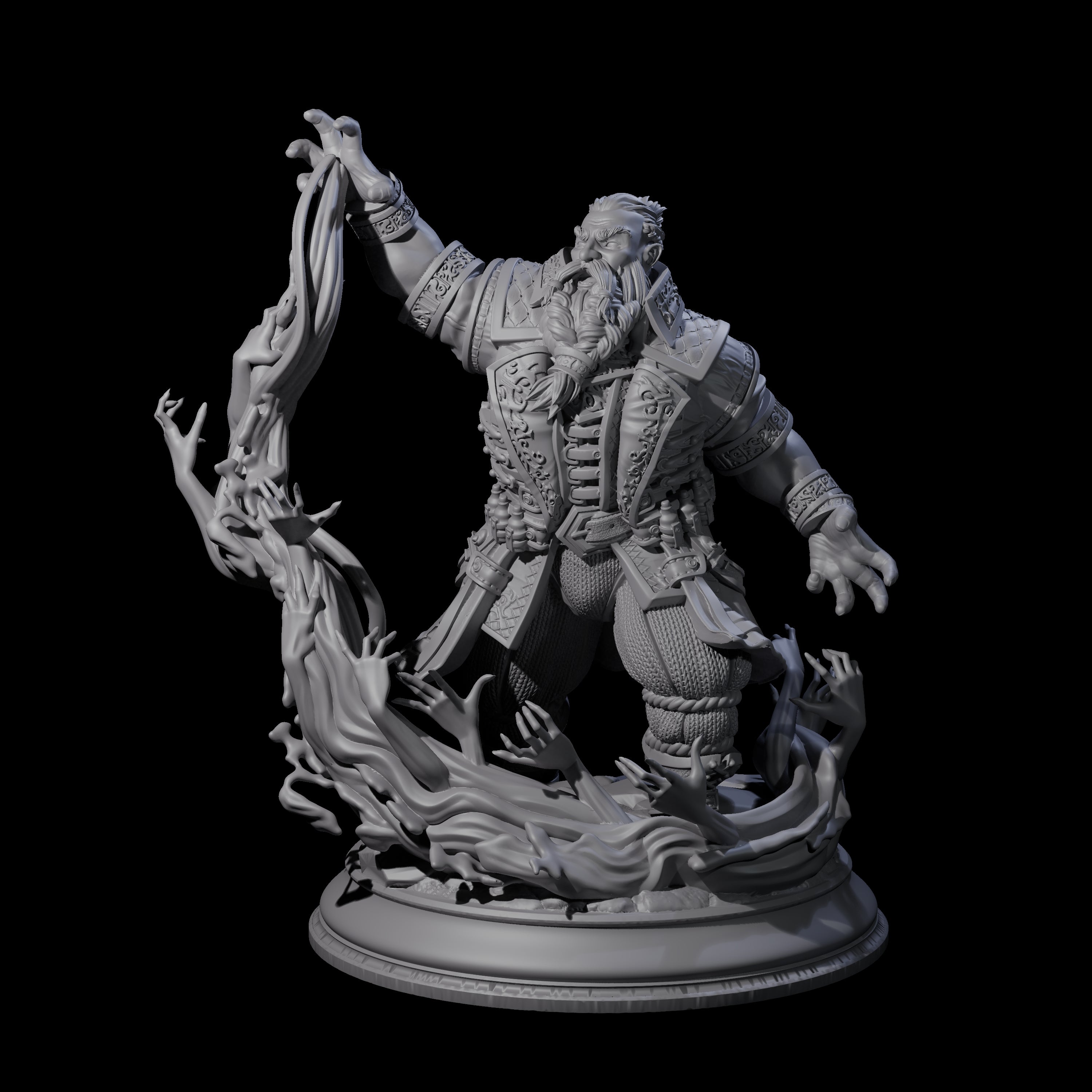 Canny Dwarven Sorcerer Miniature for Dungeons and Dragons, Pathfinder or other TTRPGs