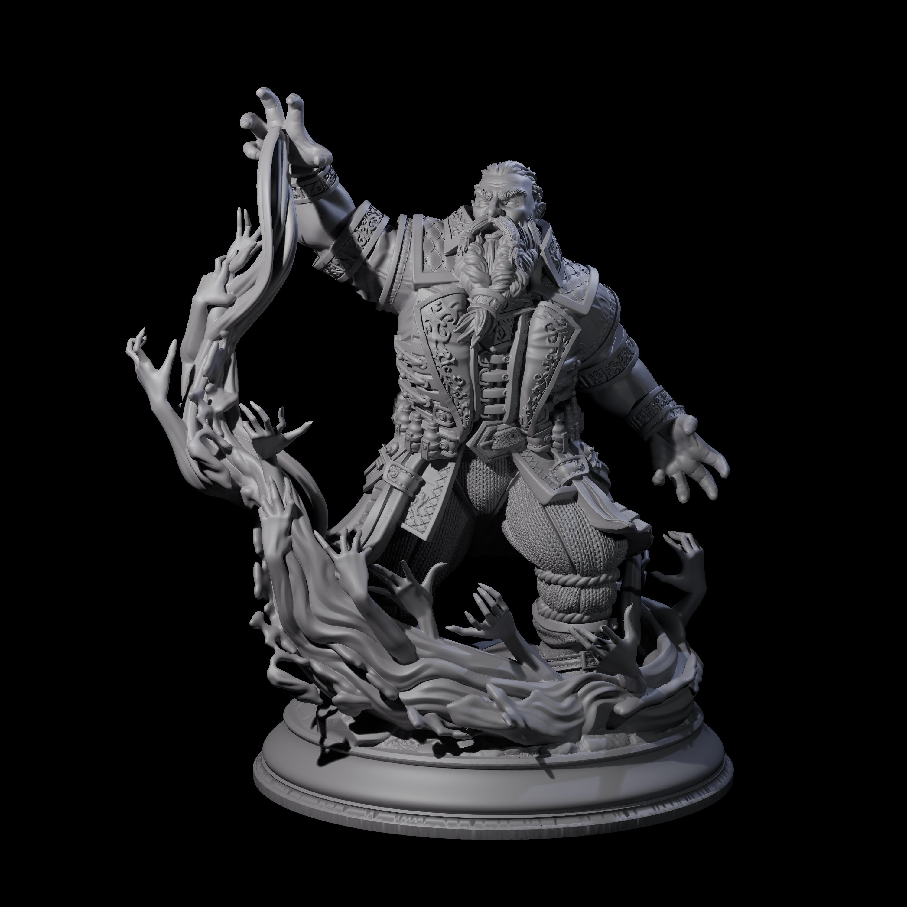 Canny Dwarven Sorcerer Miniature for Dungeons and Dragons, Pathfinder or other TTRPGs