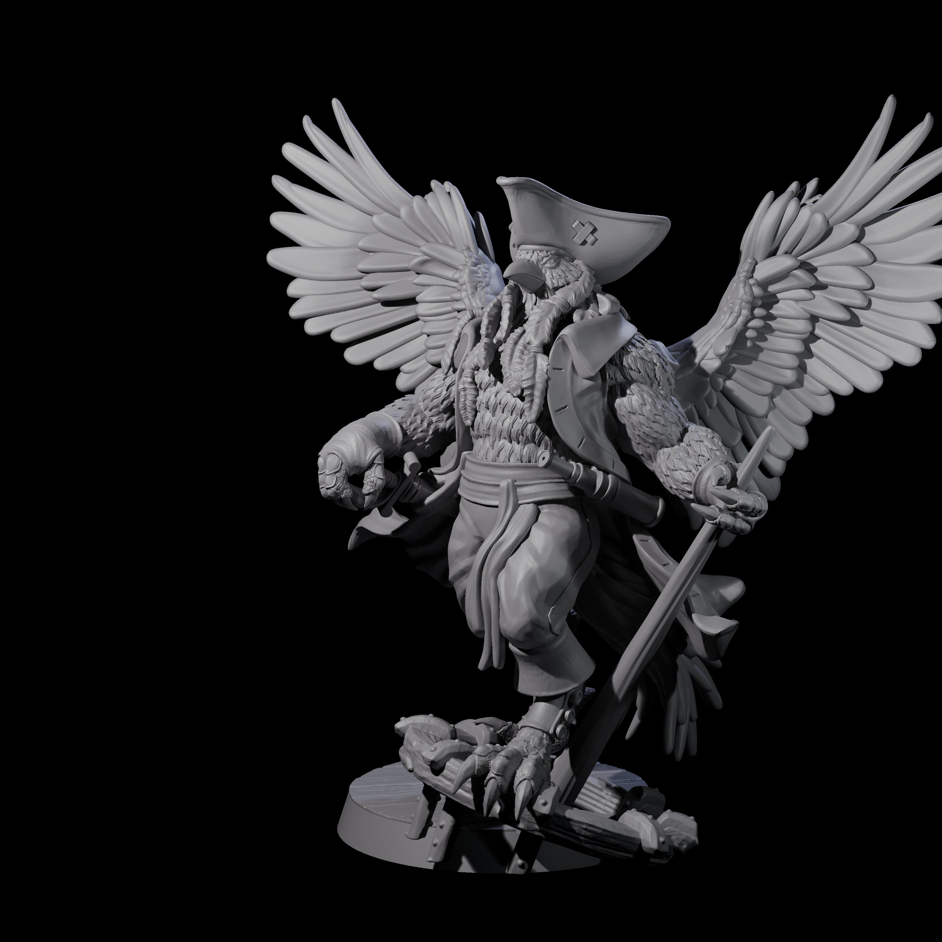 Captain Jacked Sparrow Miniature for Dungeons and Dragons, Pathfinder or other TTRPGs