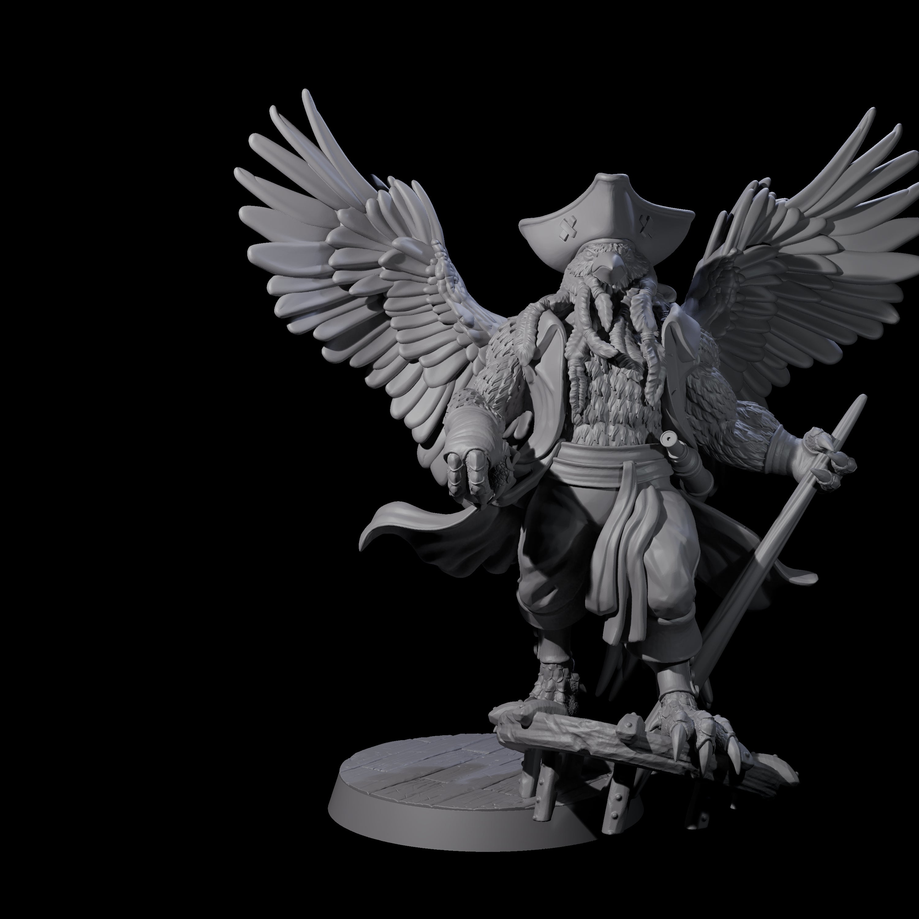 Captain Jacked Sparrow Miniature for Dungeons and Dragons, Pathfinder or other TTRPGs