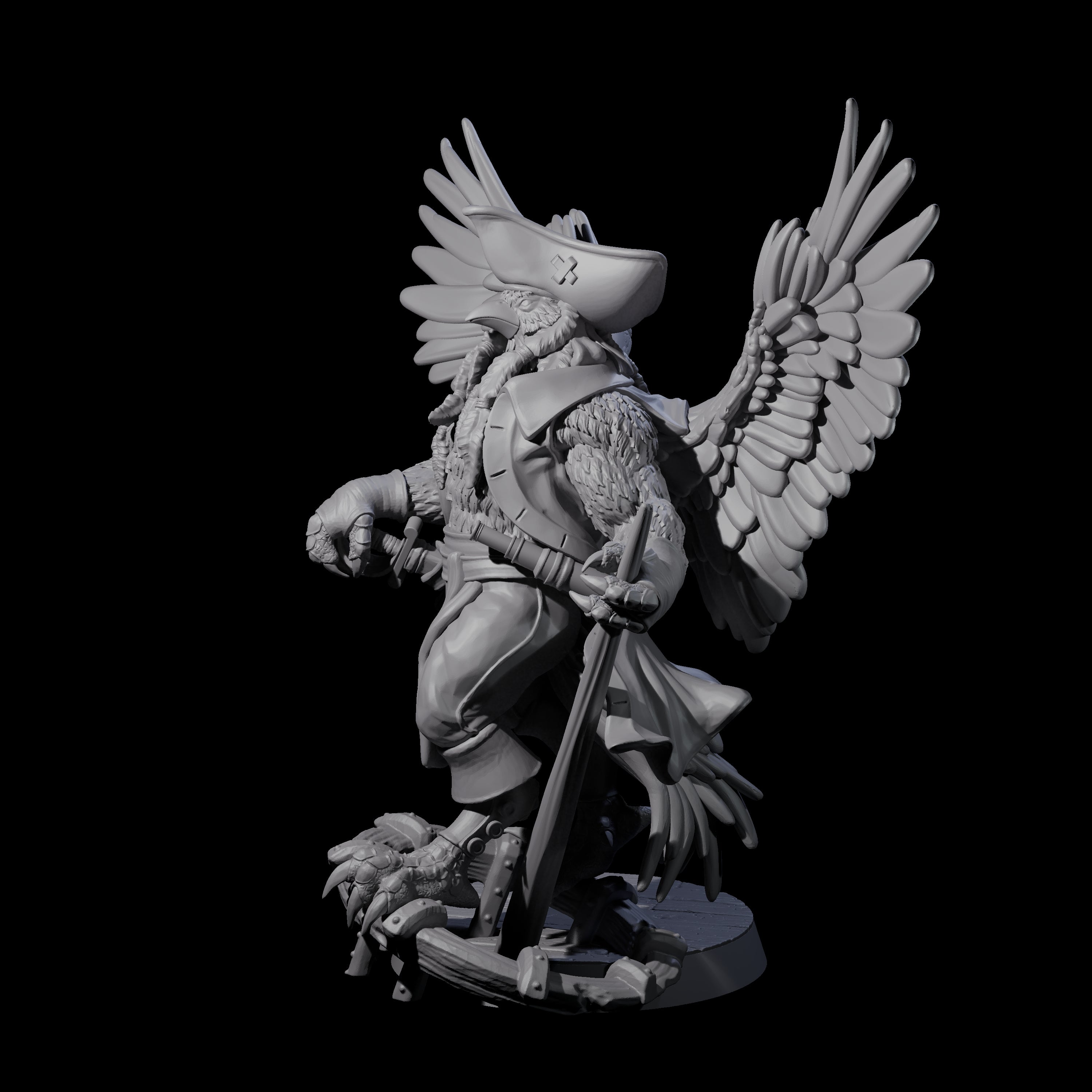 Captain Jacked Sparrow Miniature for Dungeons and Dragons, Pathfinder or other TTRPGs