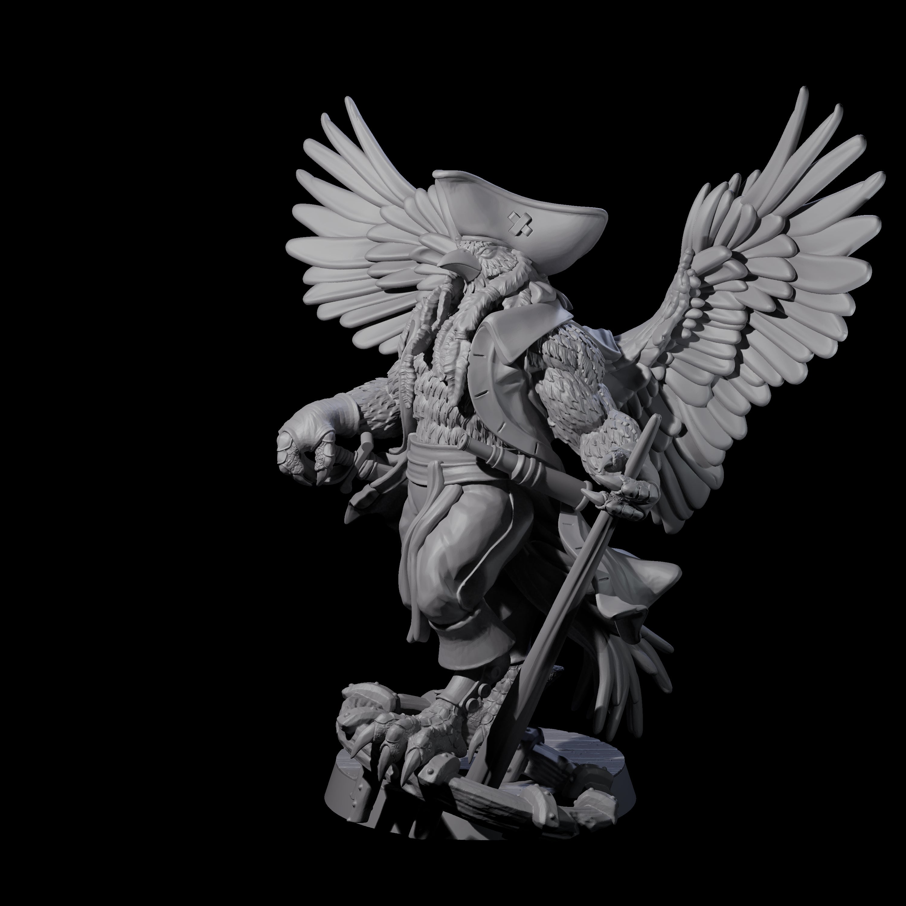 Captain Jacked Sparrow Miniature for Dungeons and Dragons, Pathfinder or other TTRPGs