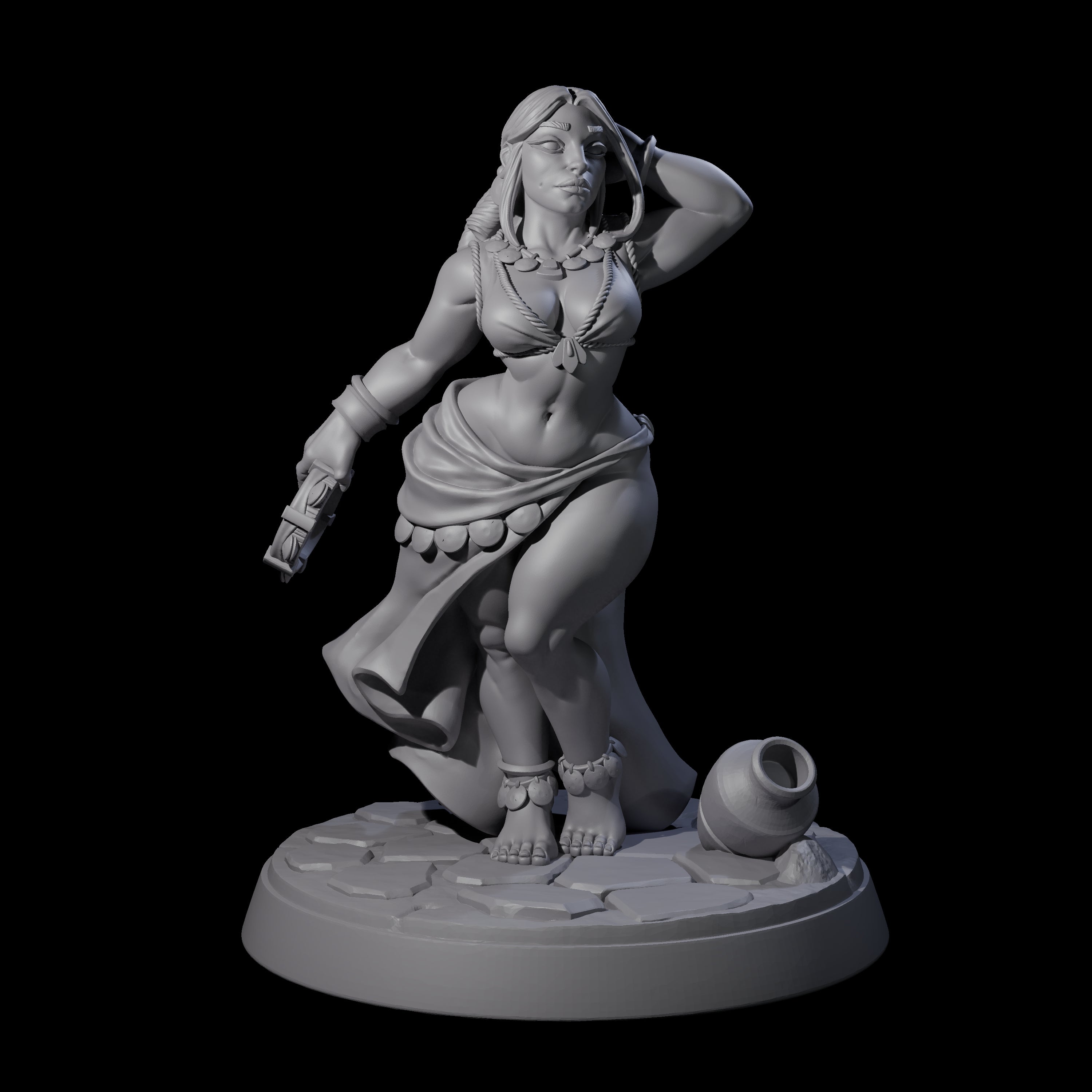 Captivating Tavern Dancer Miniature for Dungeons and Dragons, Pathfinder or other TTRPGs