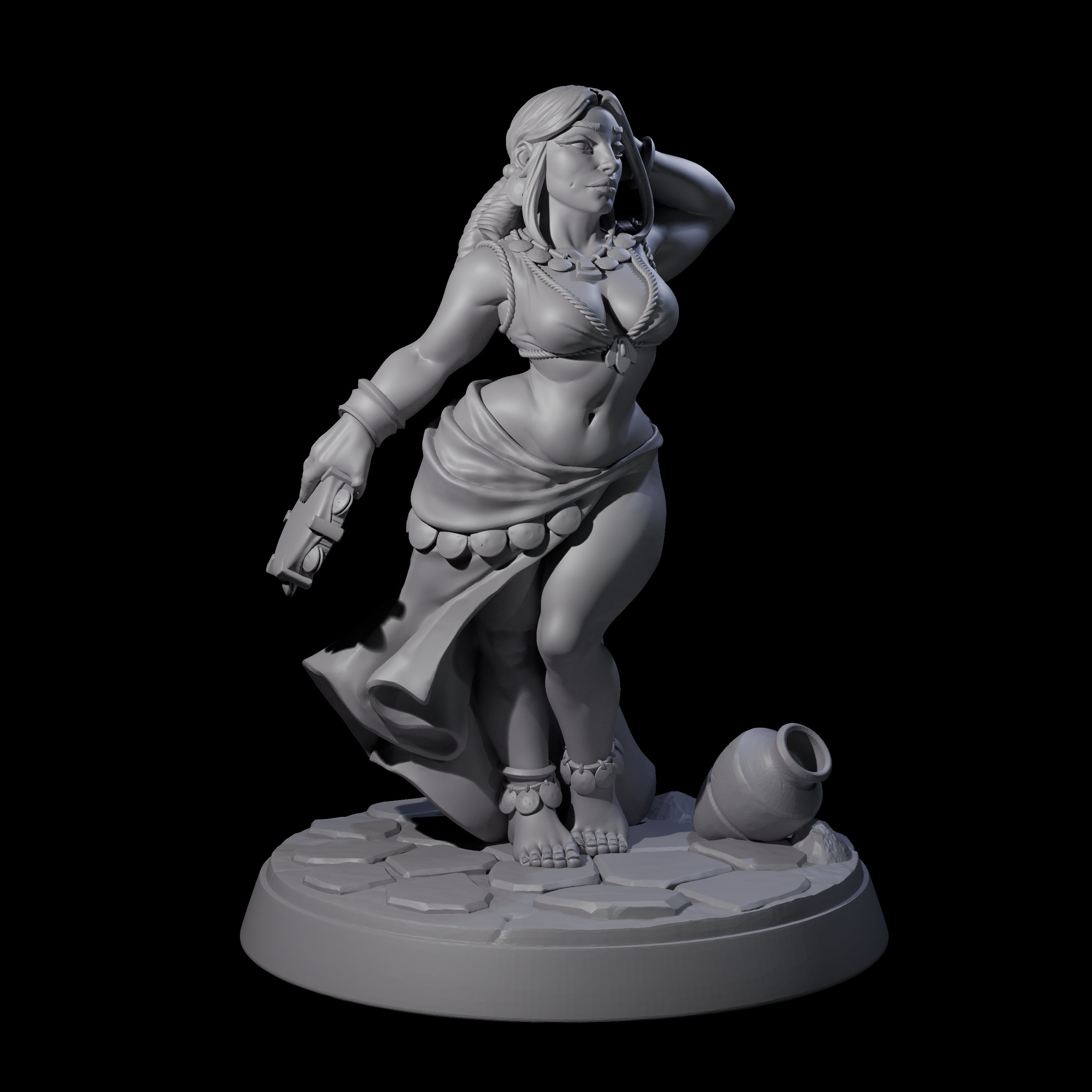 Captivating Tavern Dancer Miniature for Dungeons and Dragons, Pathfinder or other TTRPGs
