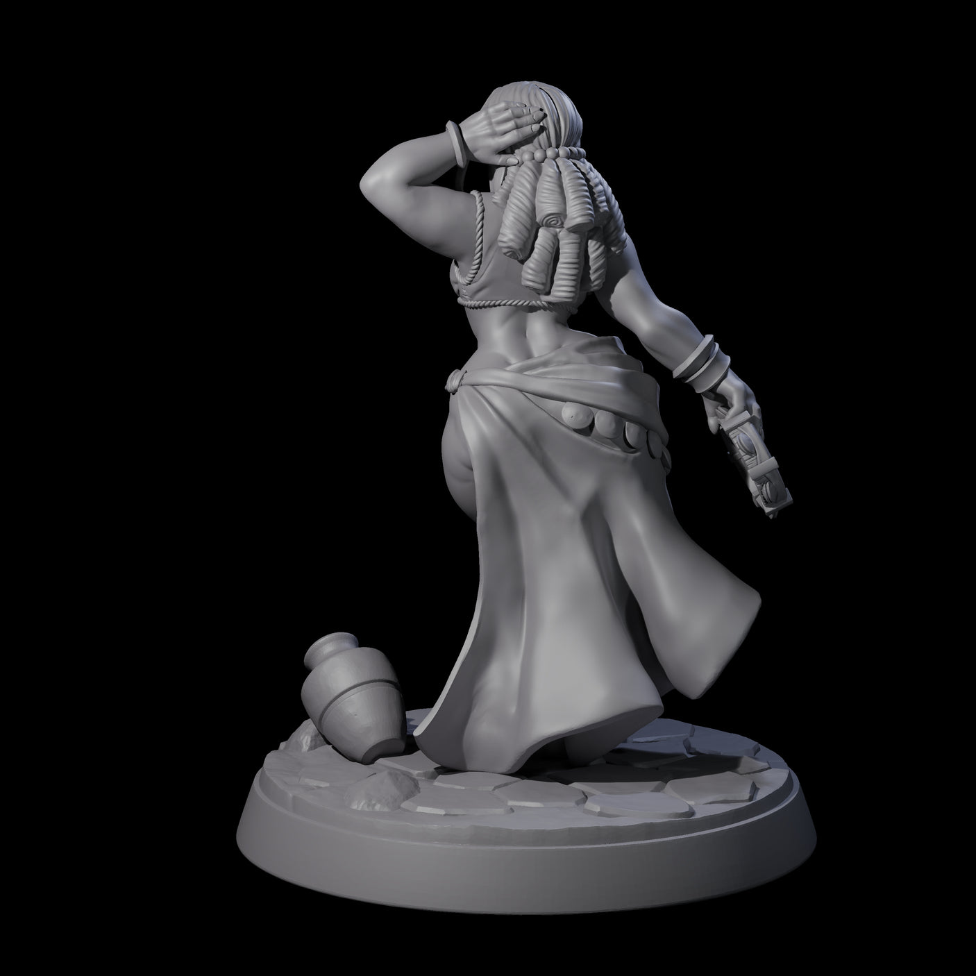 Captivating Tavern Dancer Miniature for Dungeons and Dragons, Pathfinder or other TTRPGs