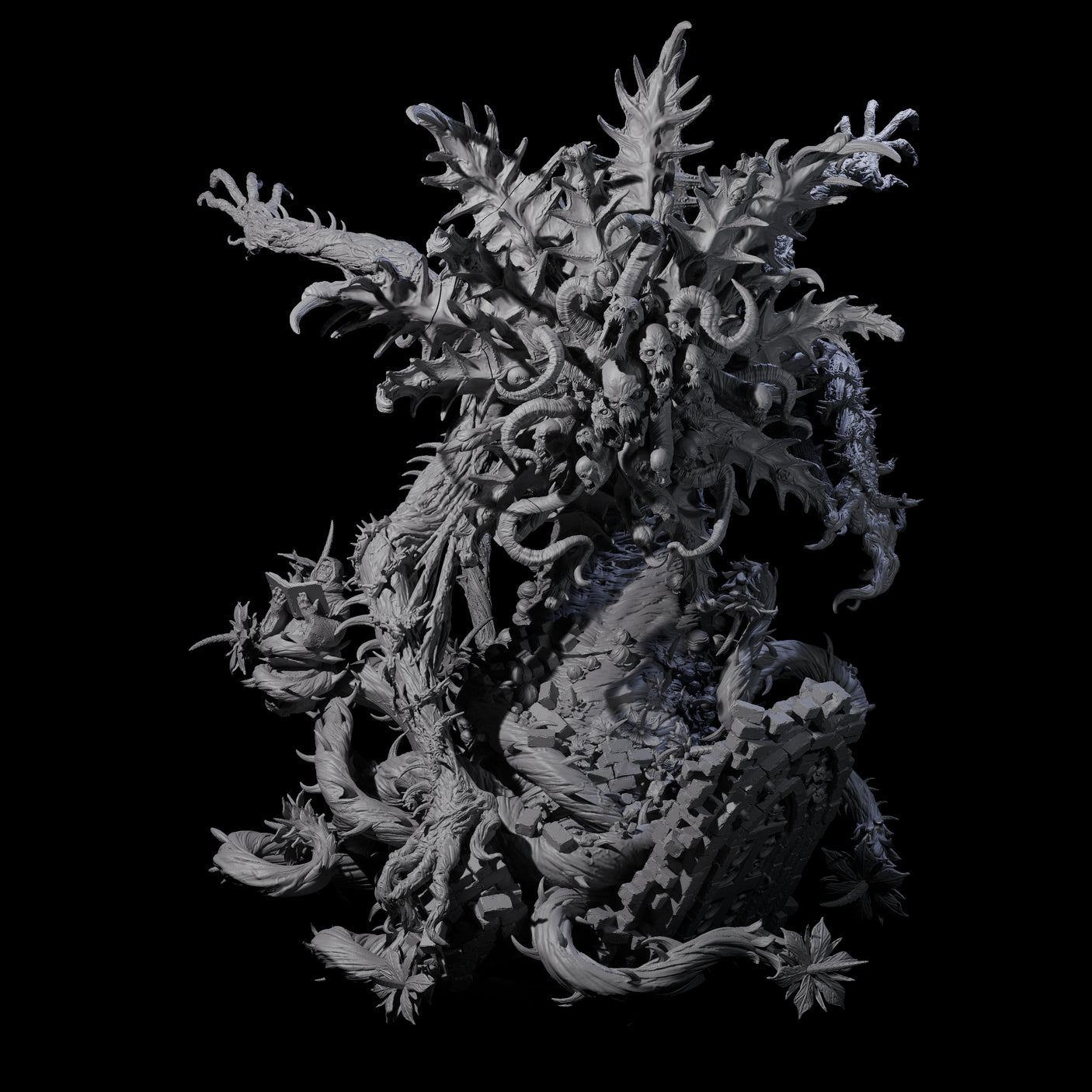 Carnivorous World Blight Horror Miniature for Dungeons and Dragons, Pathfinder or other TTRPGs