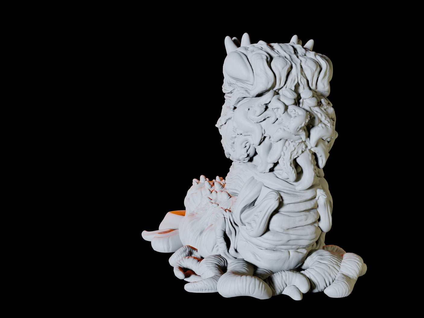Carrion Crawler Type A Miniature for Dungeons and Dragons, Pathfinder or other TTRPGs