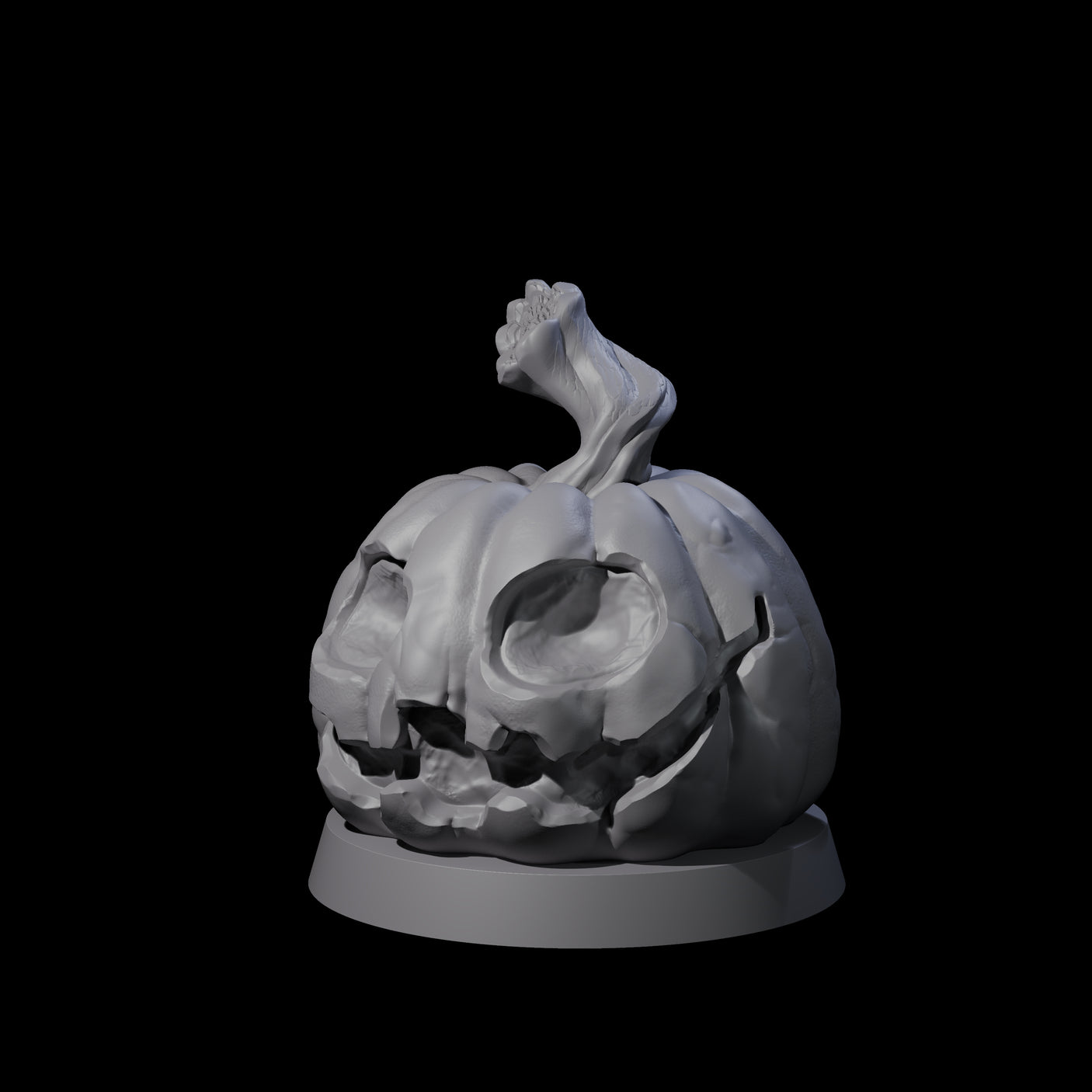 Carved Pumpkin Head Miniature for Dungeons and Dragons, Pathfinder or other TTRPGs