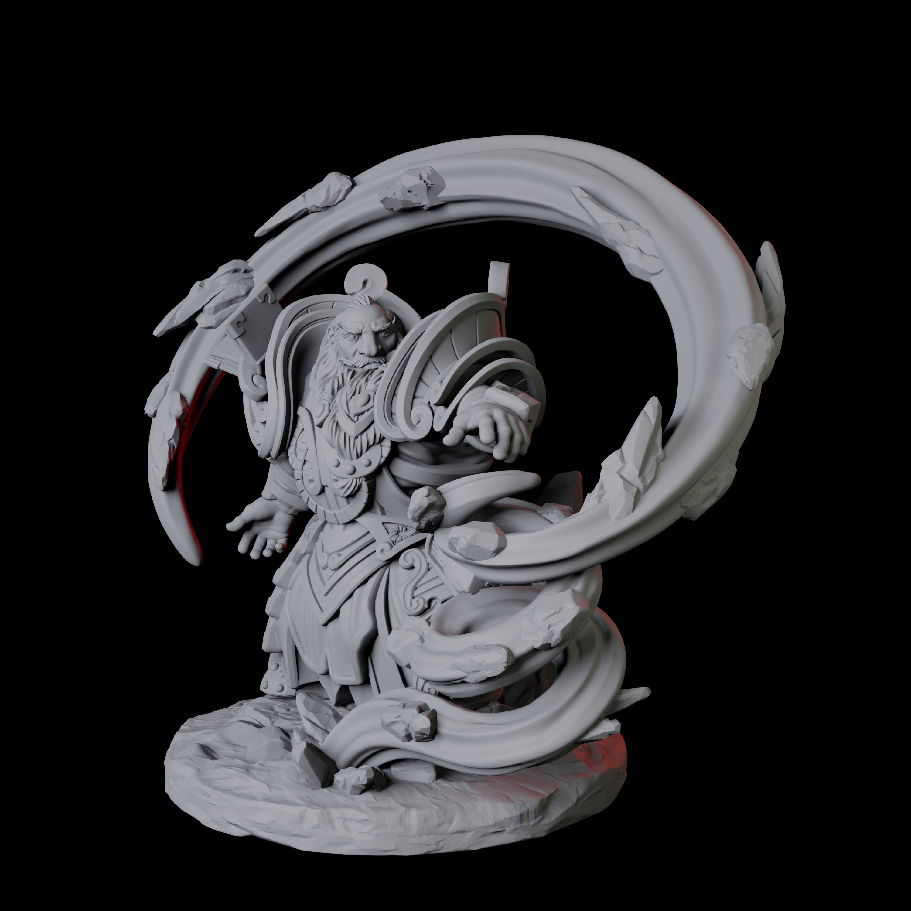 Casting Geomancer A Miniature for Dungeons and Dragons, Pathfinder or other TTRPGs