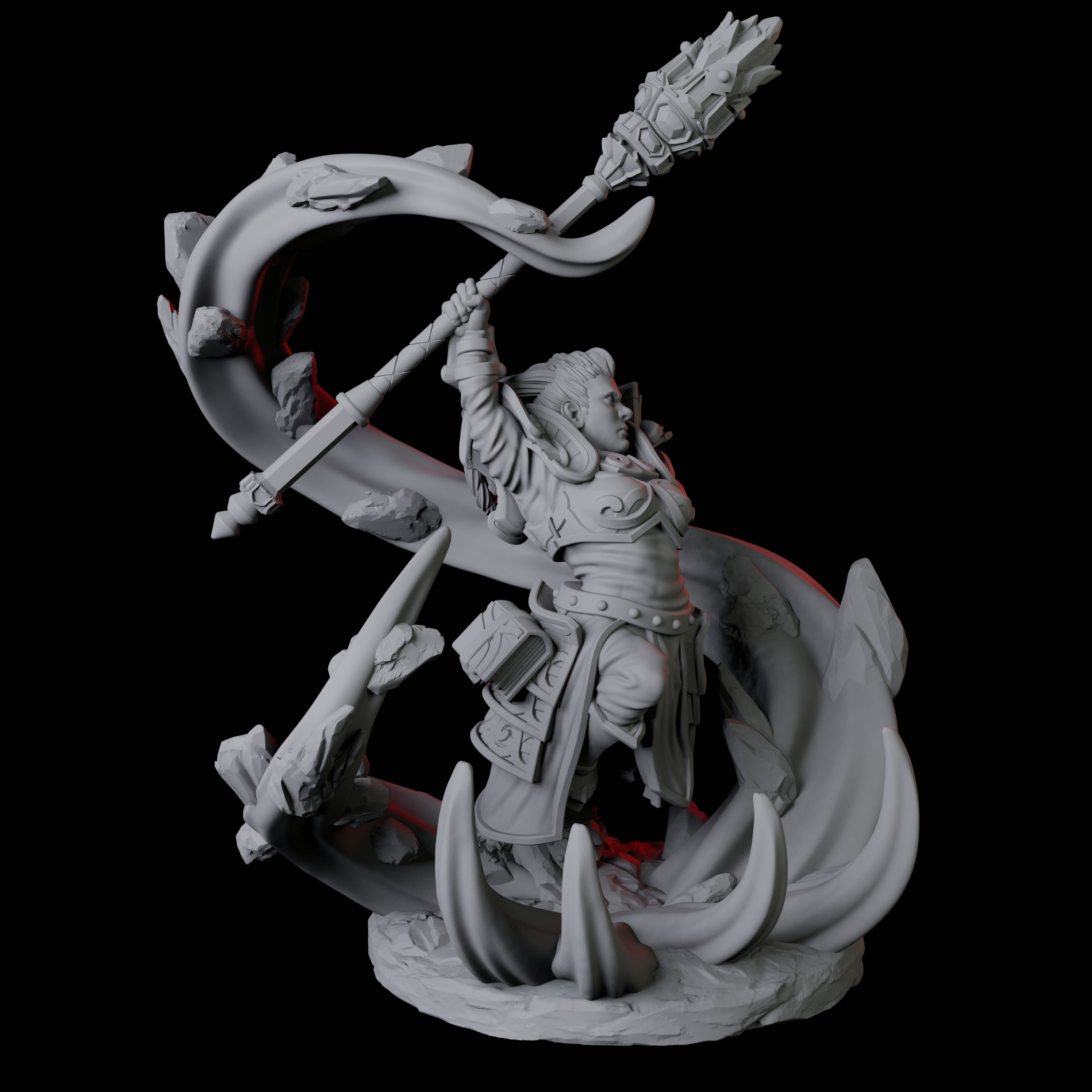 Casting Geomancer D Miniature for Dungeons and Dragons, Pathfinder or other TTRPGs