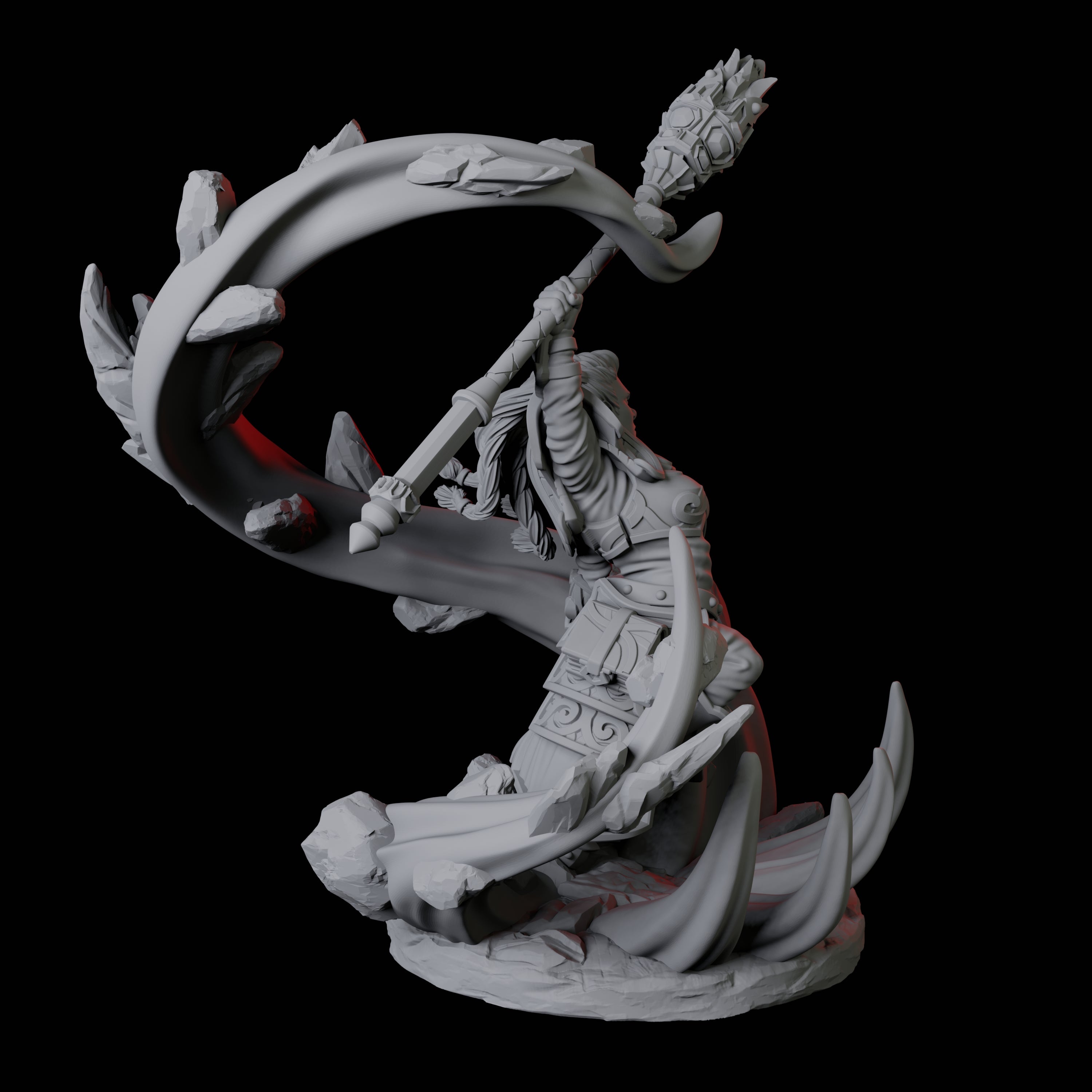 Casting Geomancer D Miniature for Dungeons and Dragons, Pathfinder or other TTRPGs