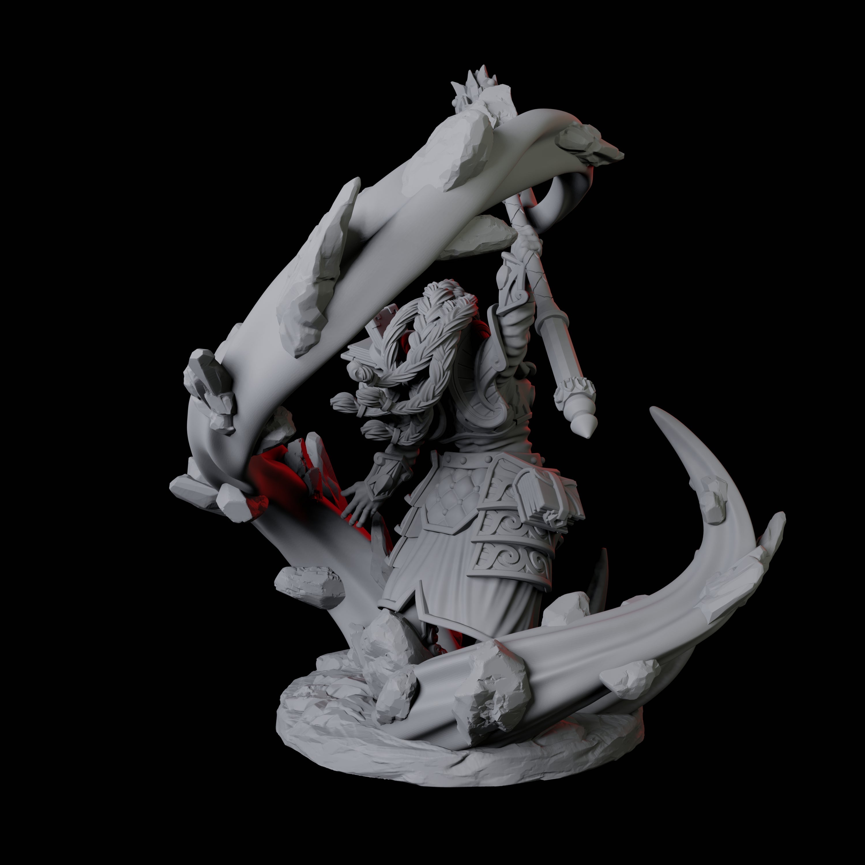 Casting Geomancer D Miniature for Dungeons and Dragons, Pathfinder or other TTRPGs